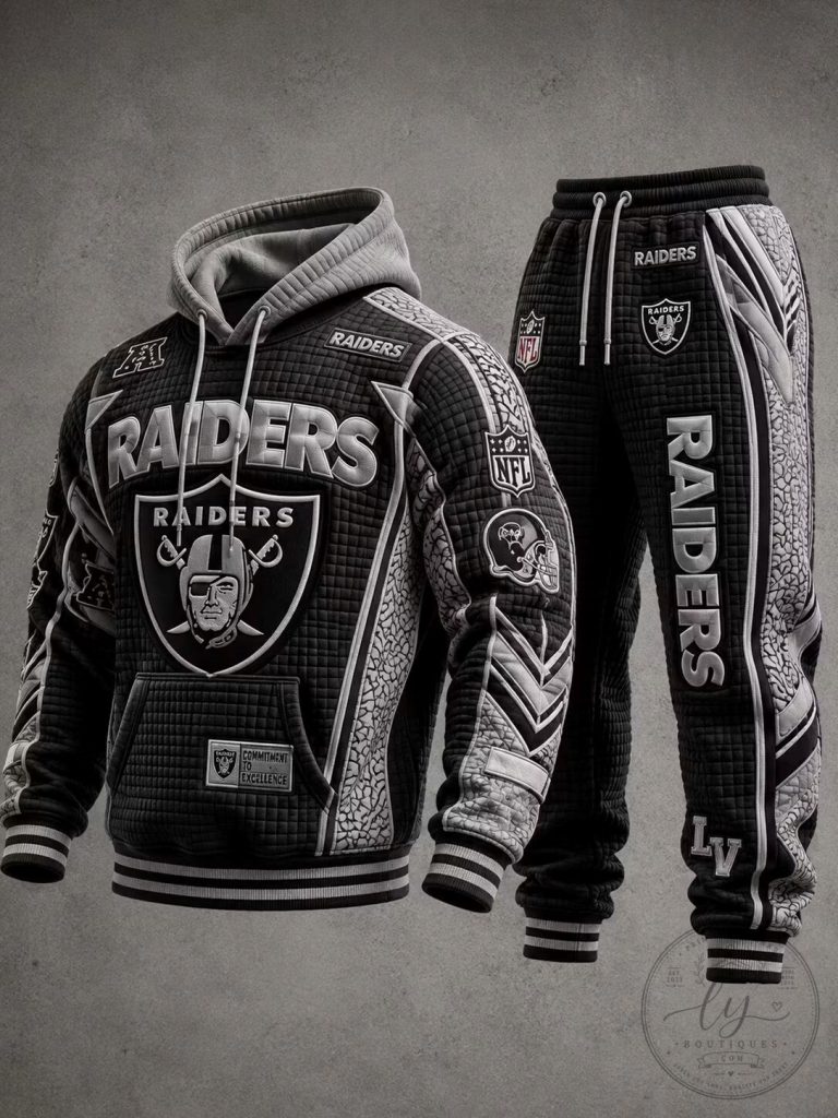 Las Vegas Raiders NFL Football Team Hoodie and Jogger Set 9 Las Vegas Raiders NFL Football Team Hoodie and Jogger Set