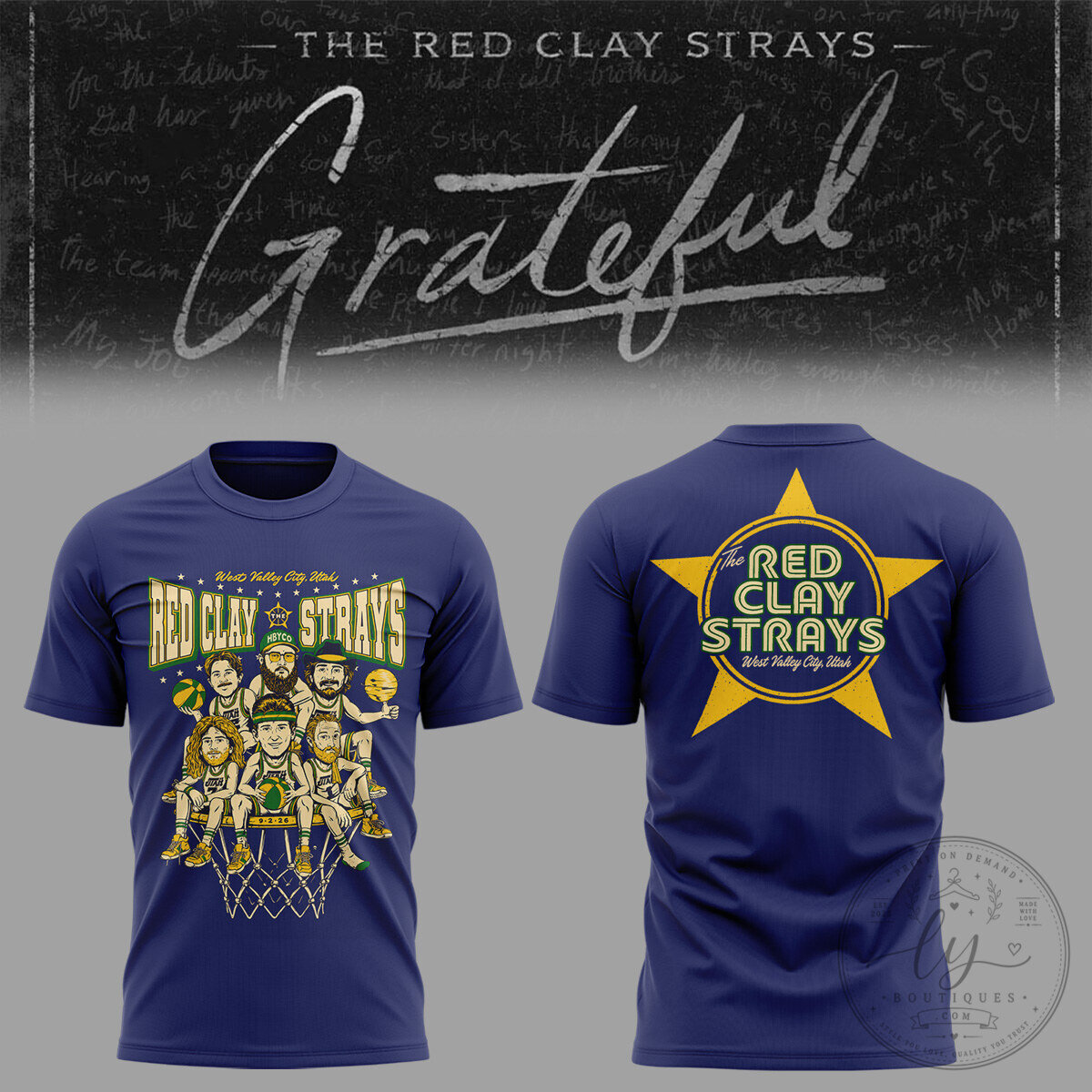 The Red Clay Strays West Valley City Basketball Team Grateful Fan T-Shirt 2 The Red Clay Strays West Valley City Basketball Team Grateful Fan T-Shirt