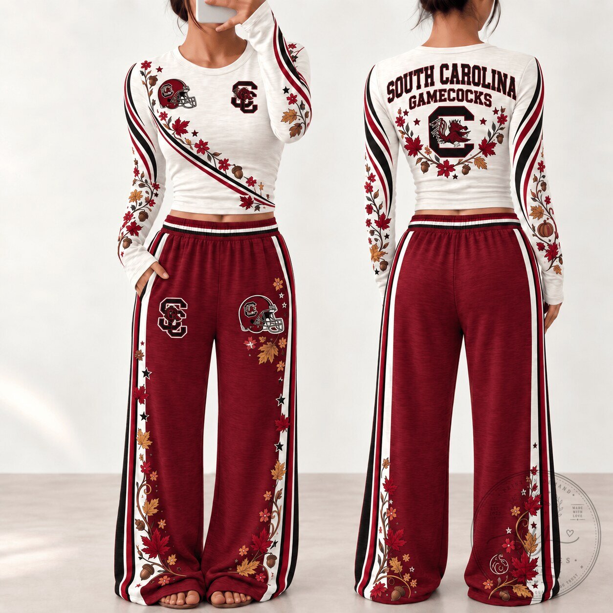 South Carolina Gamecocks Women's Fall Season Lounge Set Pajamas