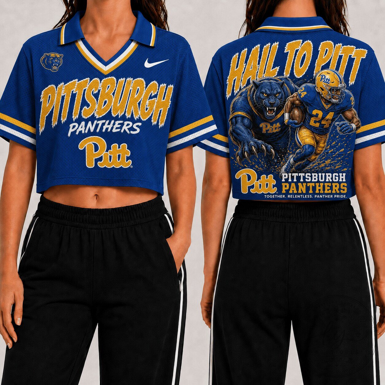 Pittsburgh Panthers Football Women's Cropped Jersey
