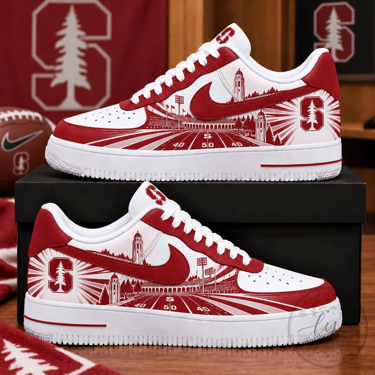 Stanford Cardinal Football Stadium Custom Sneakers