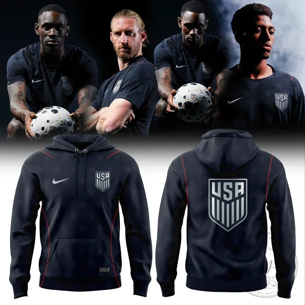 United States Men's National Soccer Team 2026 Personalized Stripes Black Hoodie