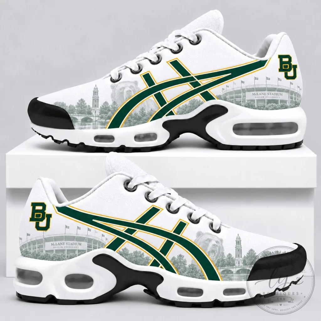 Baylor Bears Football Team McLane Stadium Fan Sport Sneakers Baylor Bears Football Team McLane Stadium Fan Sport Sneakers