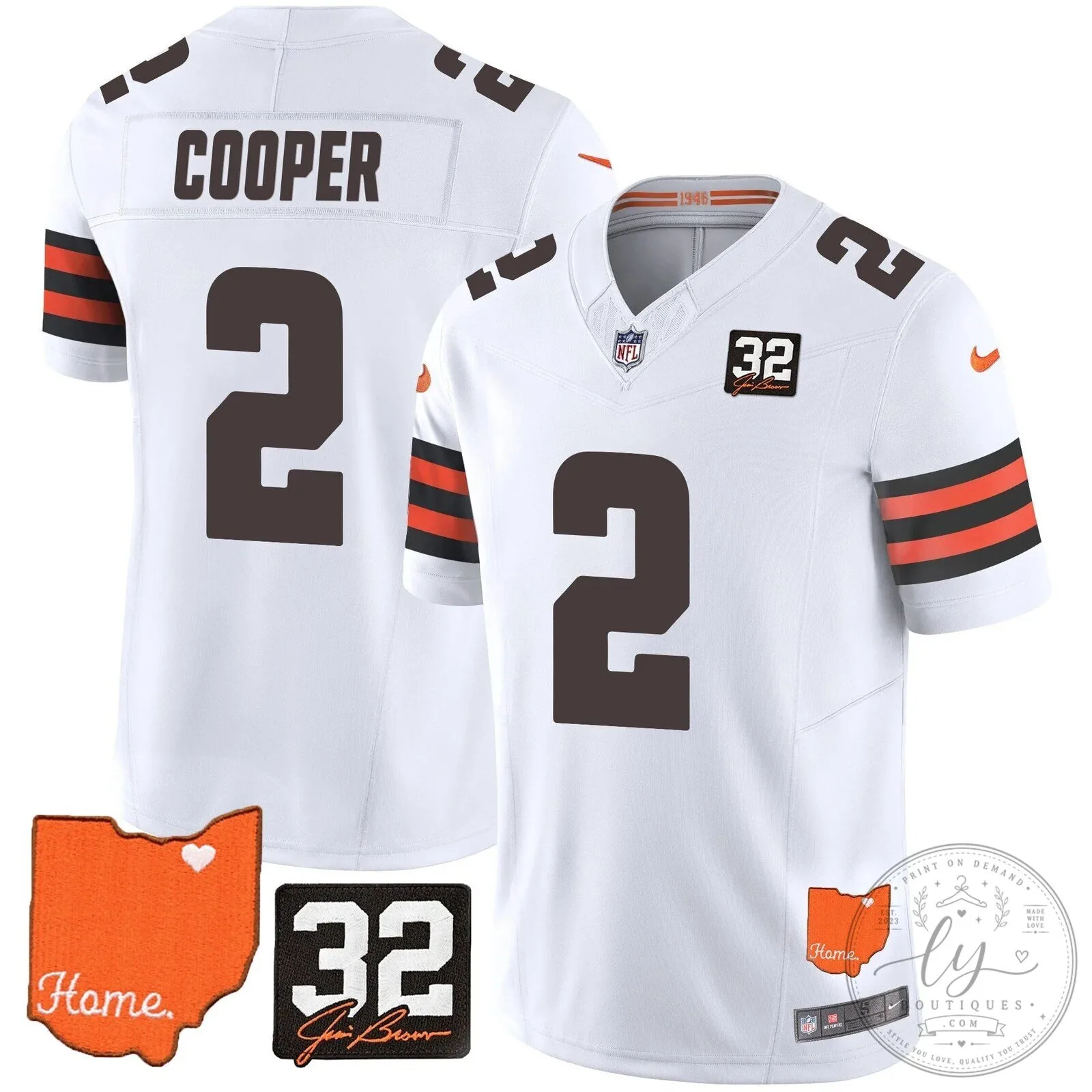 Jim Brown Memorial Home Patch Football Jersey for Cleveland Browns 80 Jim Brown Memorial Home Patch Football Jersey for Cleveland Browns