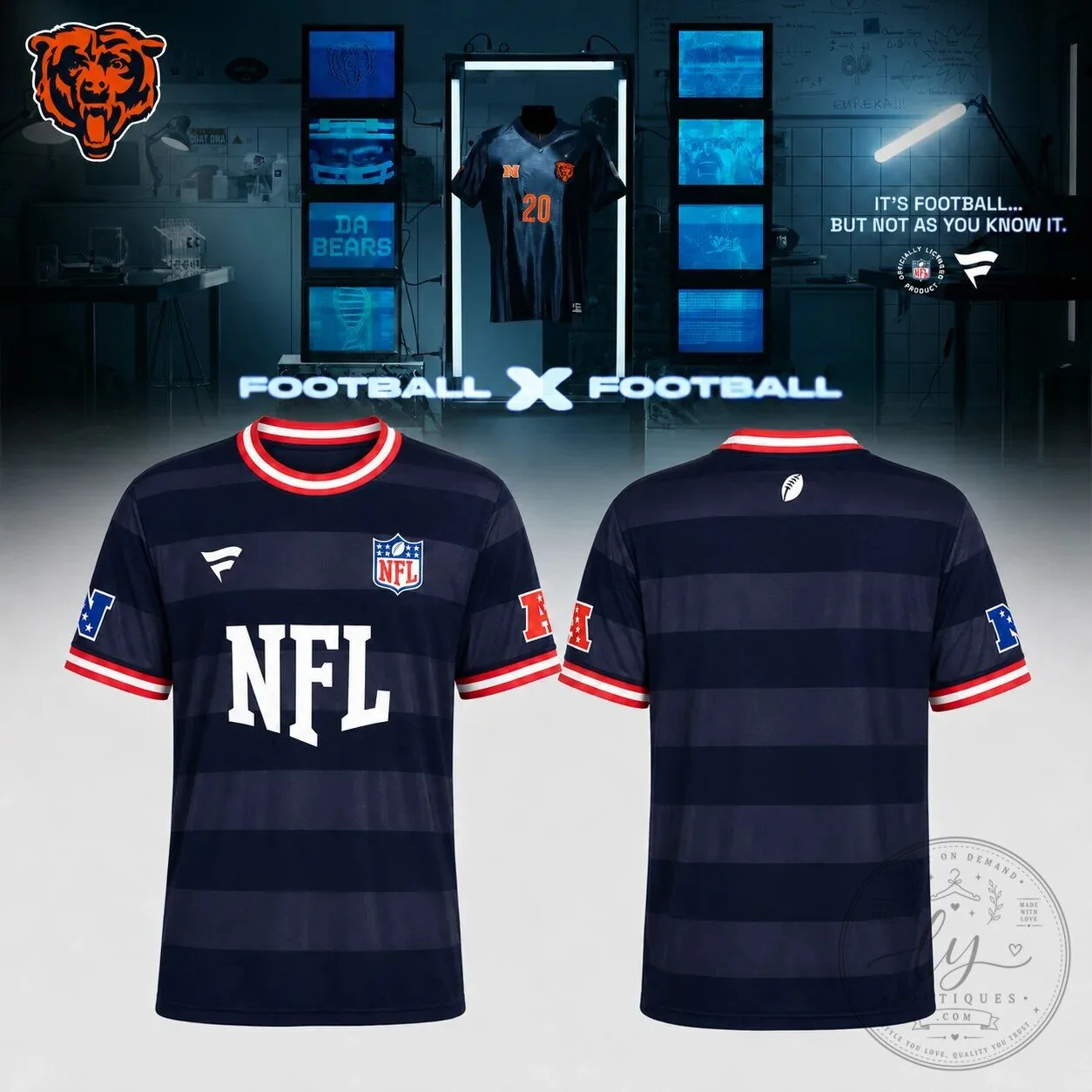 Chicago Bears Fan NFL Football Jersey for Men and Women