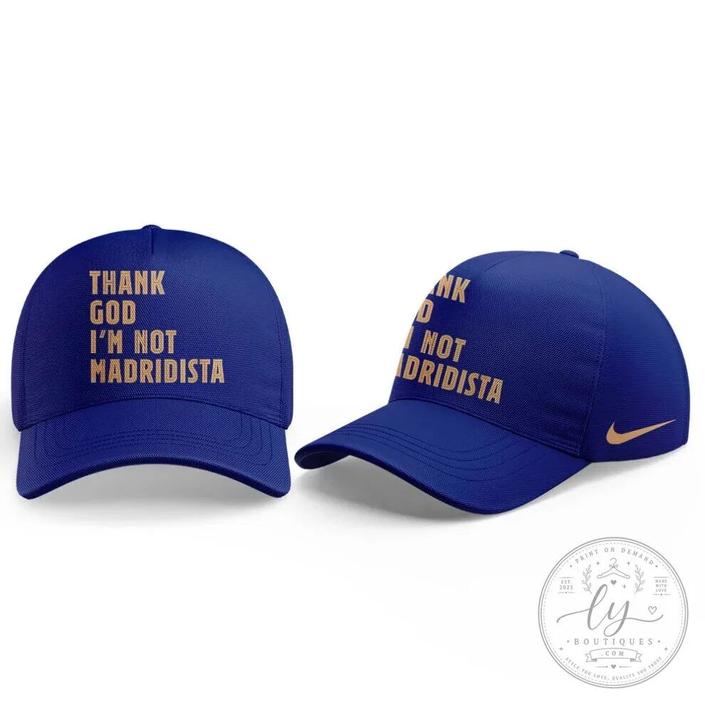 FC Barcelona Thank God I'm Not Madridista Blue Red Split Hoodie 8 FC Barcelona Thank God I