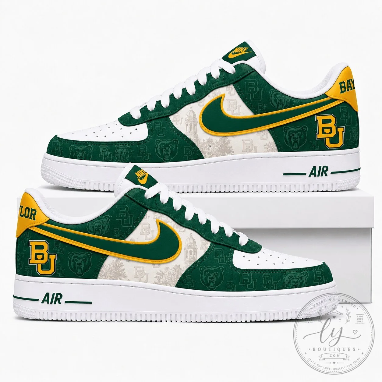 Baylor Bears College Football Team Custom Printed Shoes