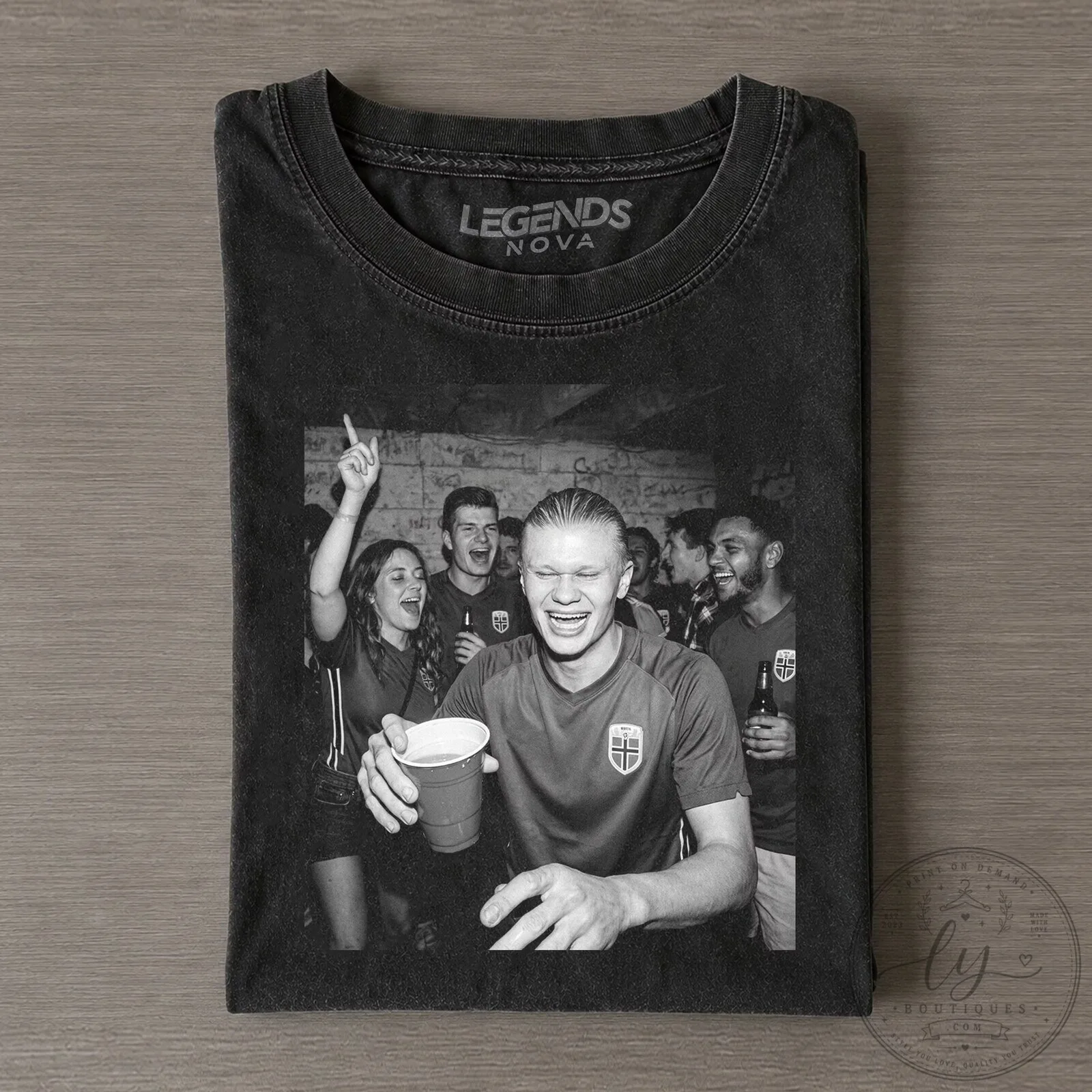 Erling Haaland Norway Football Funny Washed T-Shirt