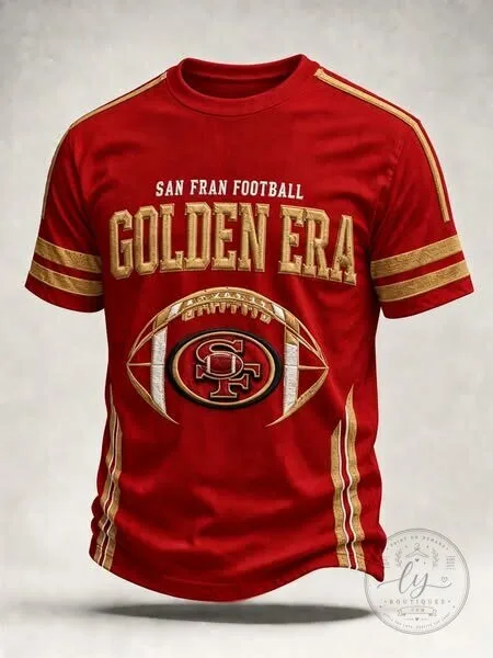 San Francisco Football Golden Era Red and Gold T-Shirt