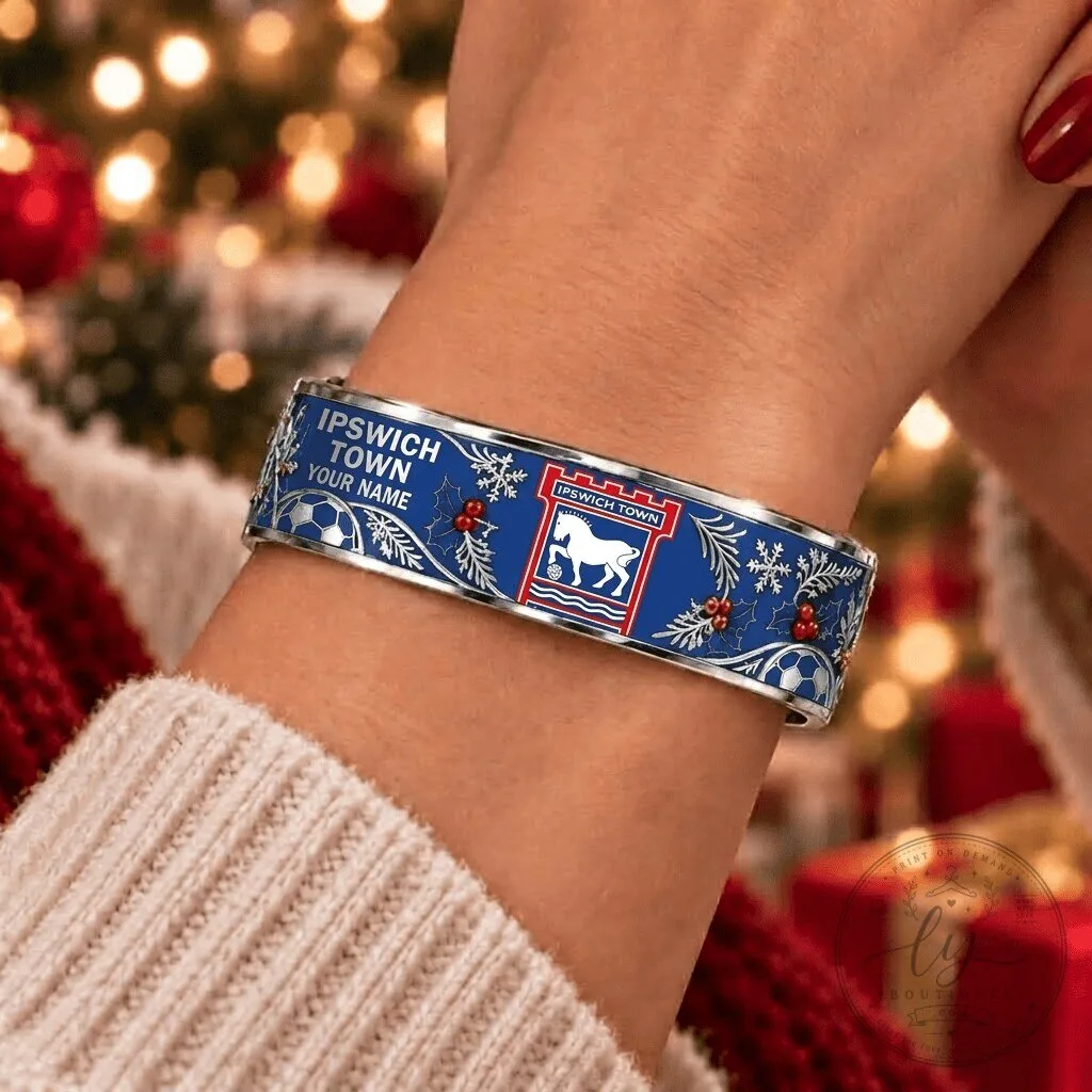 Ipswich Town Football Club Christmas Custom Name Bracelet