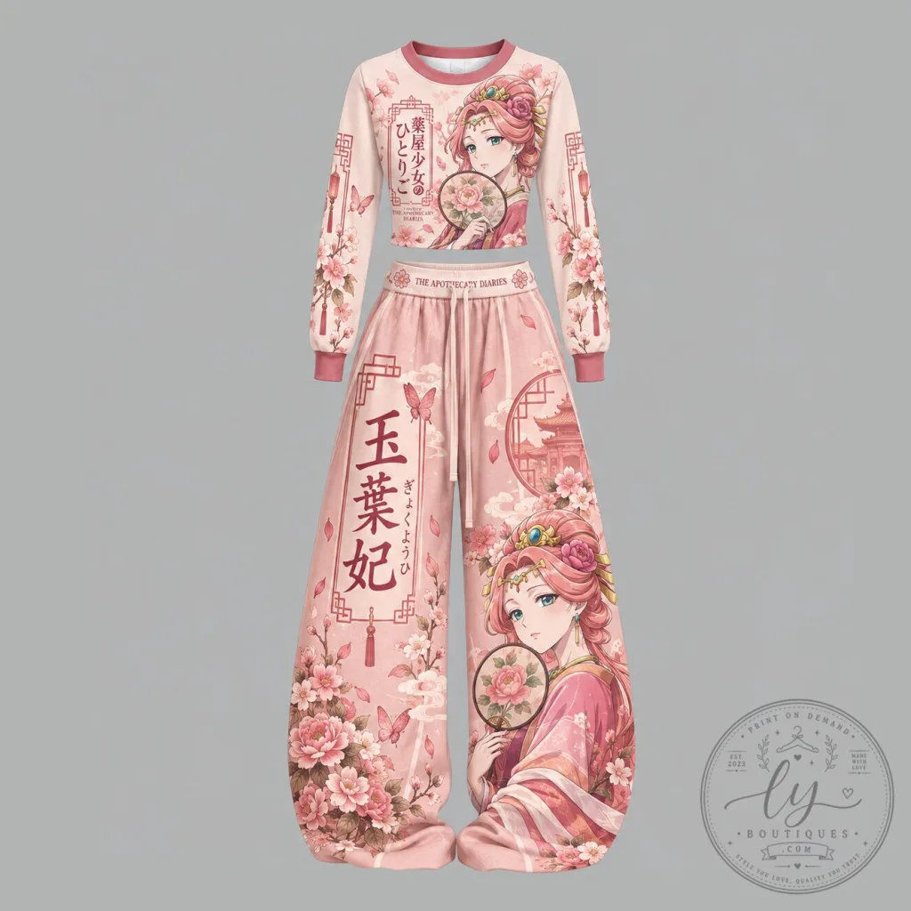 The Apothecary Diaries Maomao Pink Floral Anime Character Pajamas Set The Apothecary Diaries Maomao Pink Floral Anime Character Pajamas Set