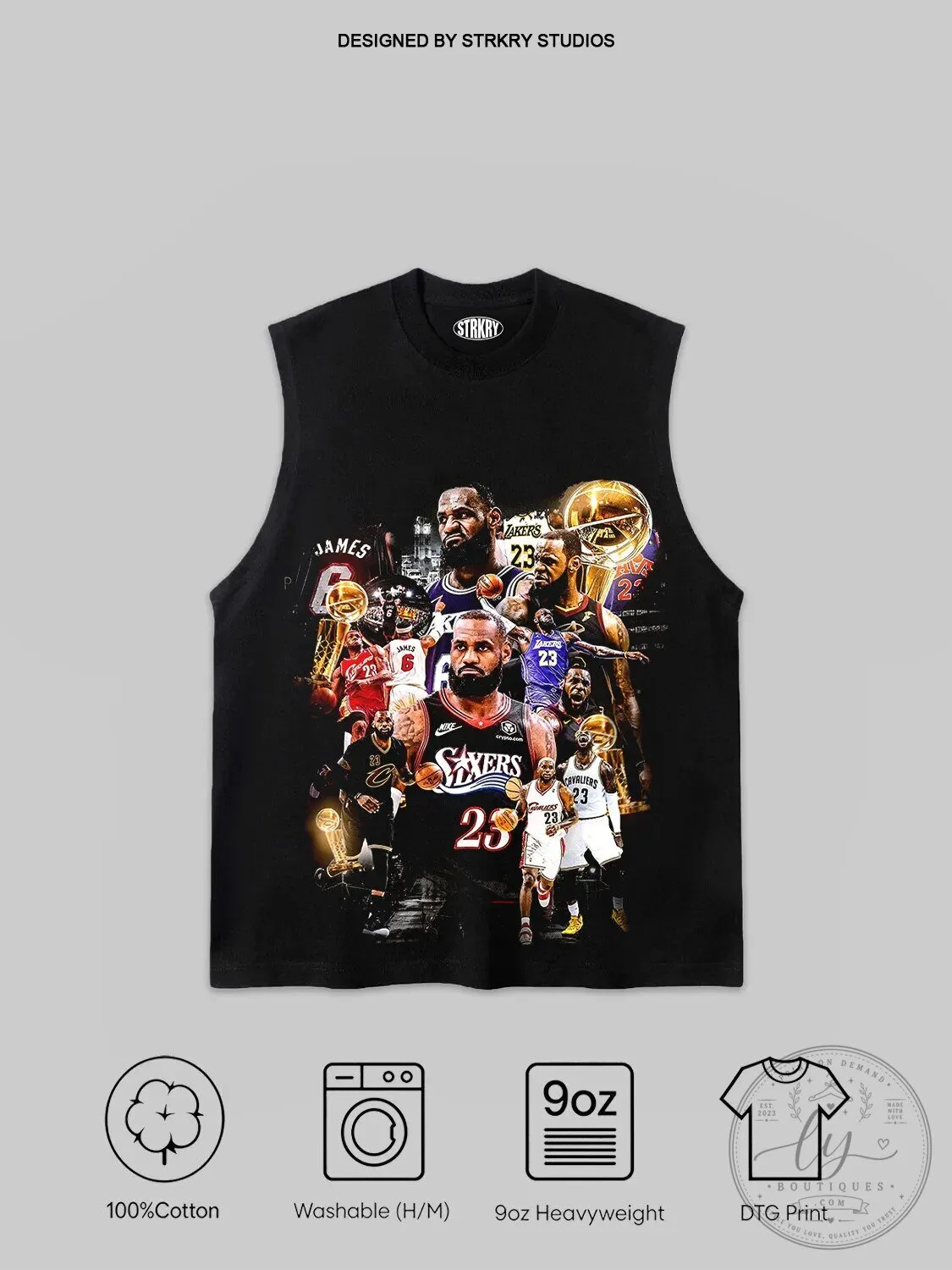 LeBron James Basketball Legend Graphic Print Sleeveless Tank Top
