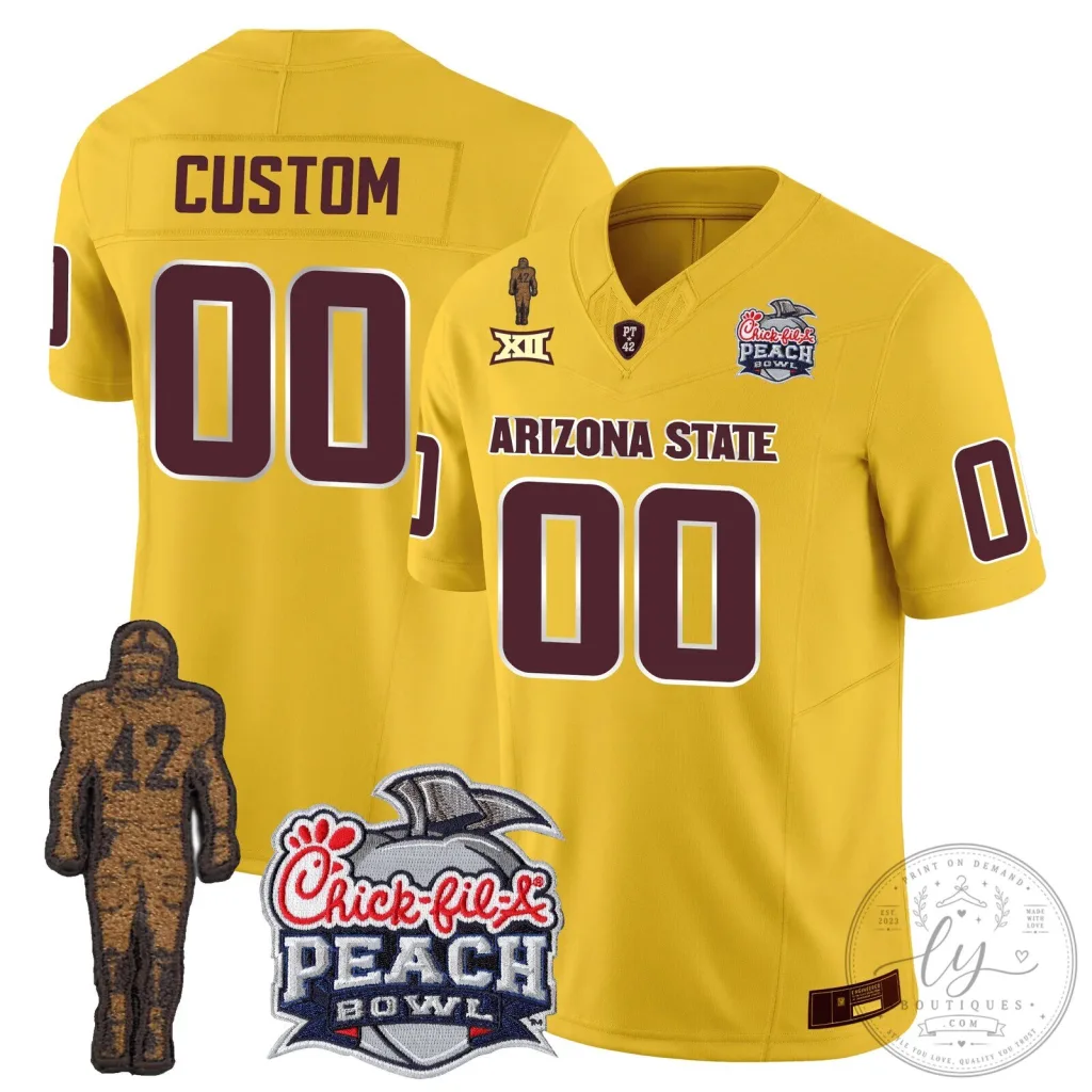 Arizona State Sun Devils Football Peach Bowl Custom Jersey Arizona State Sun Devils Football Peach Bowl Custom Jersey