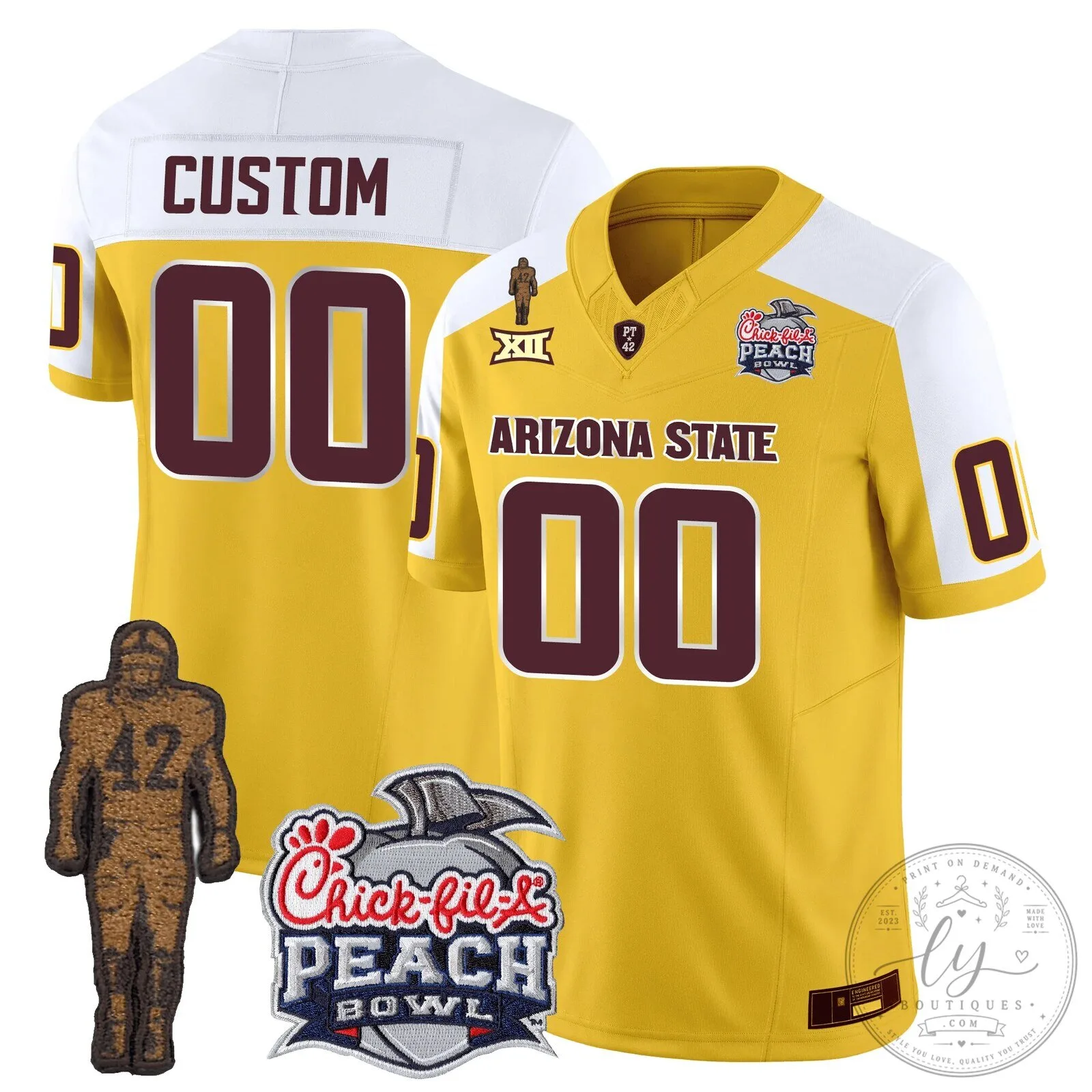 Arizona State Sun Devils Football Peach Bowl Custom Jersey 13 Arizona State Sun Devils Football Peach Bowl Custom Jersey