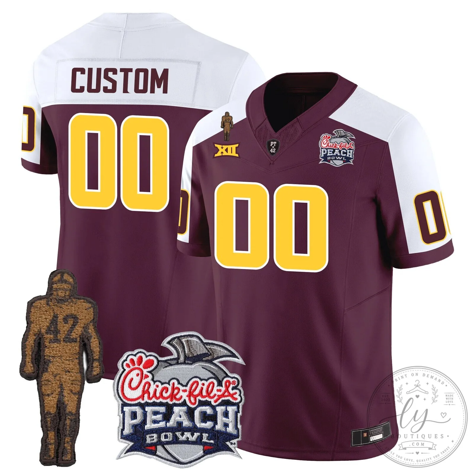 Arizona State Sun Devils Football Peach Bowl Custom Jersey 15 Arizona State Sun Devils Football Peach Bowl Custom Jersey