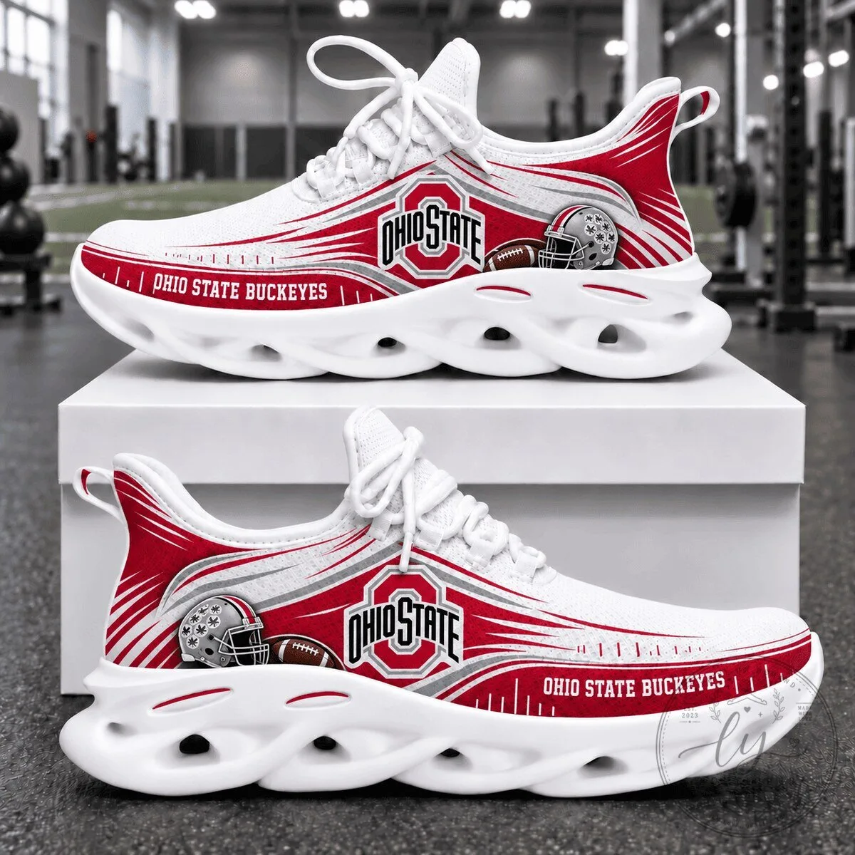 Ohio State Buckeyes Max Soul Shoes Custom Name Running Sneakers
