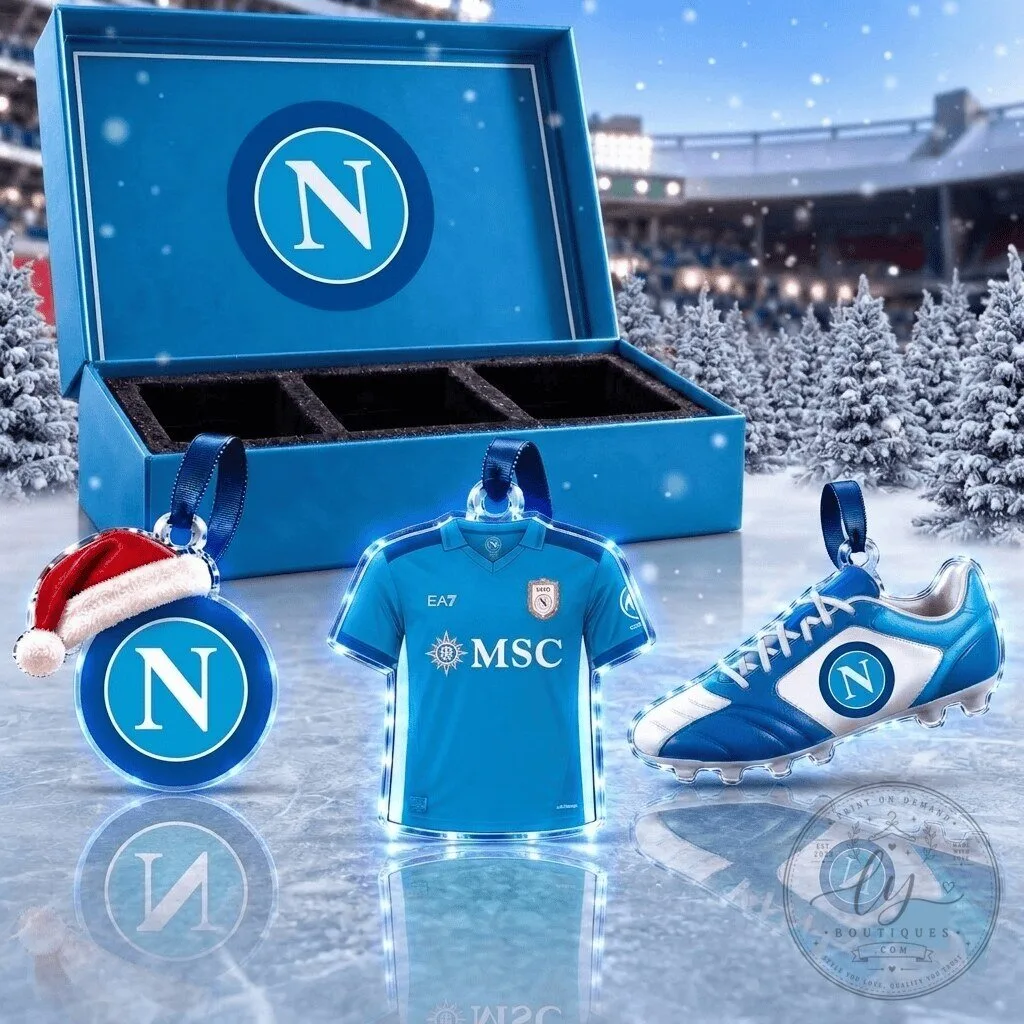 SSC Napoli Football Club Christmas Tree Ornament Set