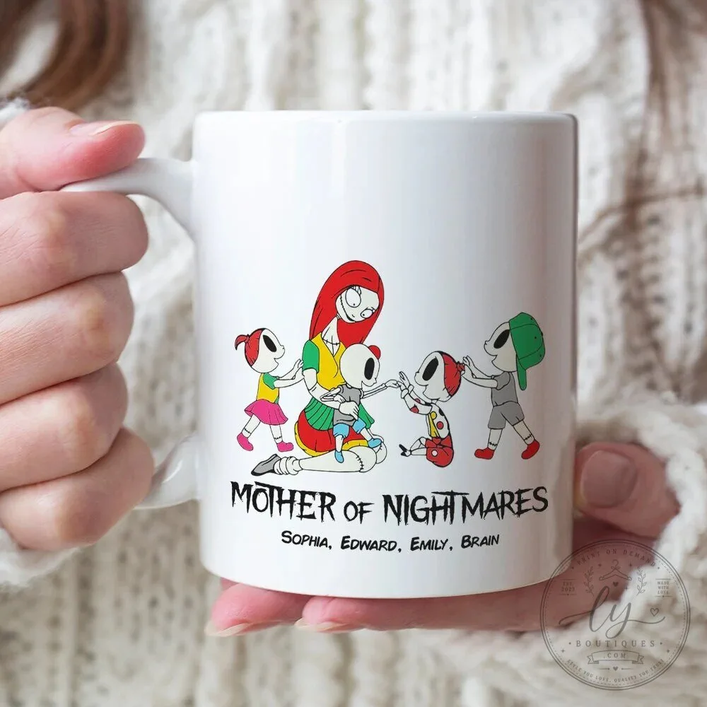 Personalized Mother of Nightmares Sally Jack Skellington Family Coffee Mug