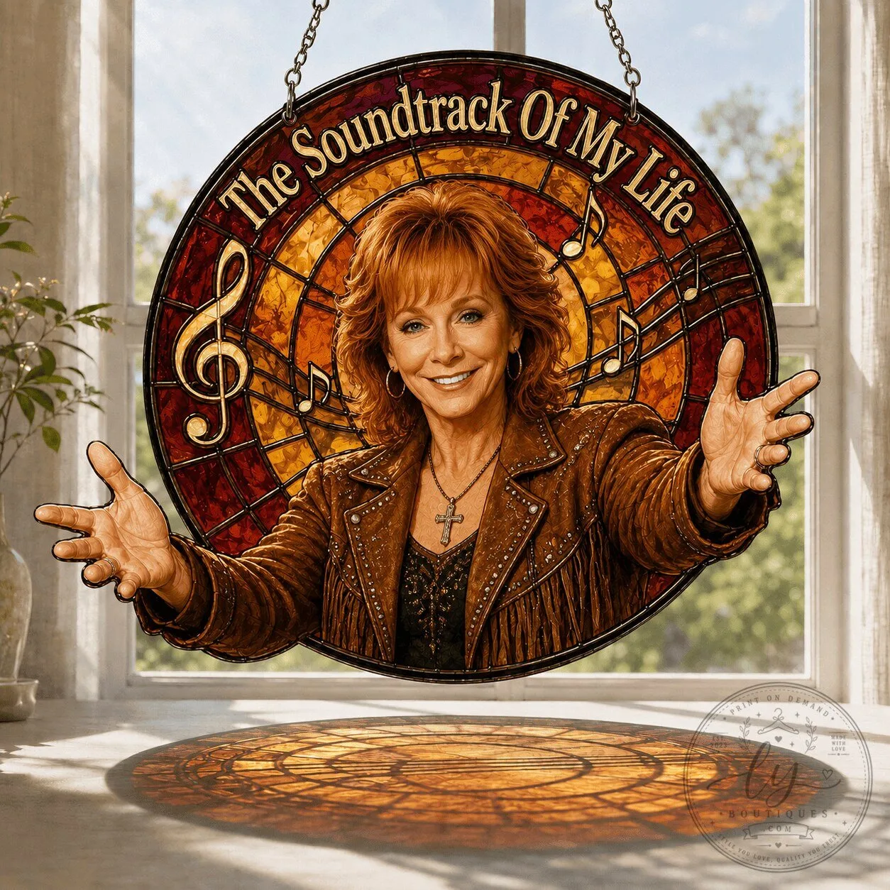 Reba McEntire The Soundtrack Of My Life Stained Glass Suncatcher