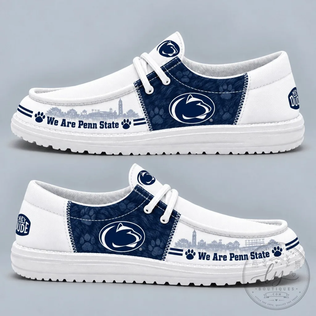 Penn State Nittany Lions Football Team Fan Slip-On Shoes Penn State Nittany Lions Football Team Fan Slip-On Shoes