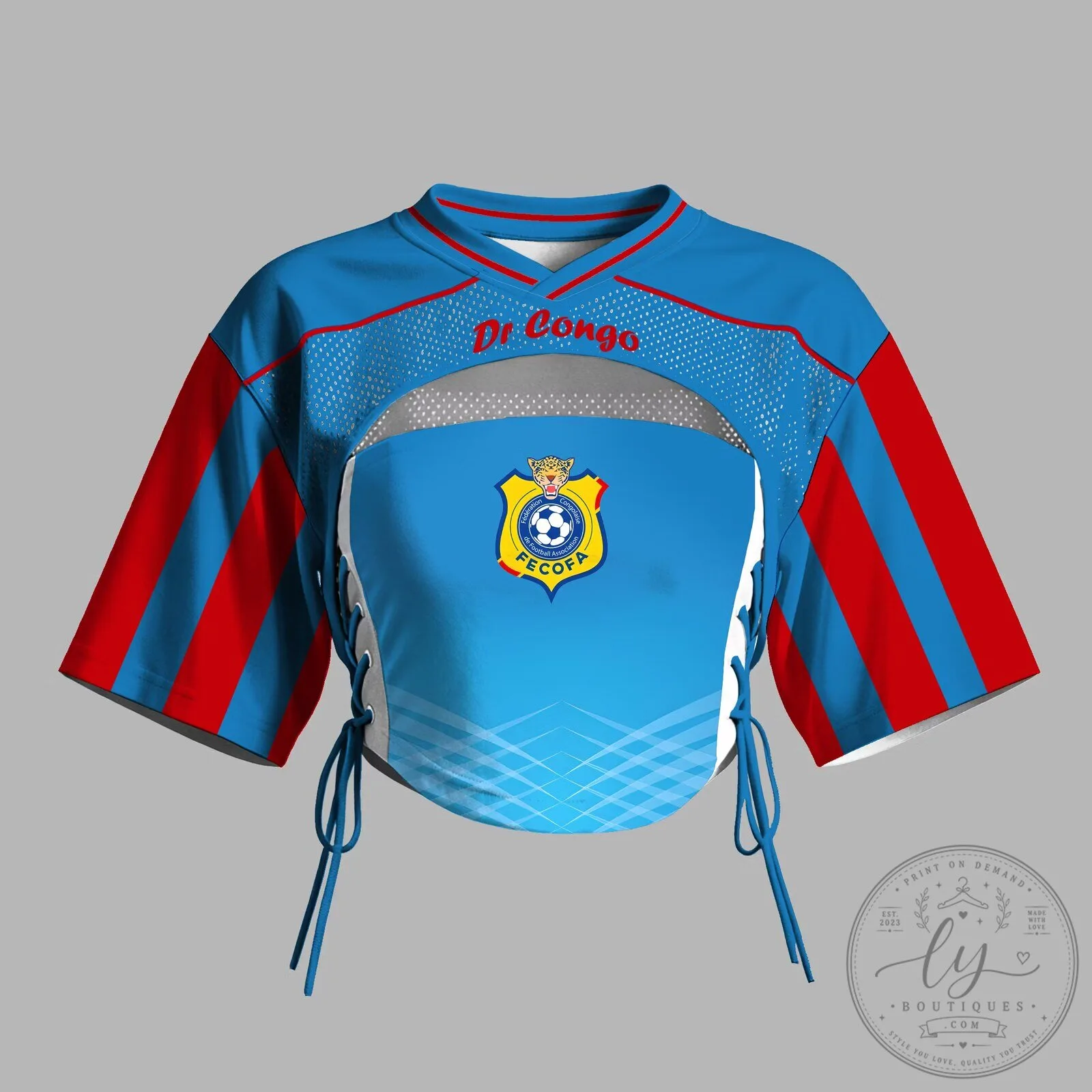 Democratic Republic of Congo Football Federation Women's Crop Top Jersey