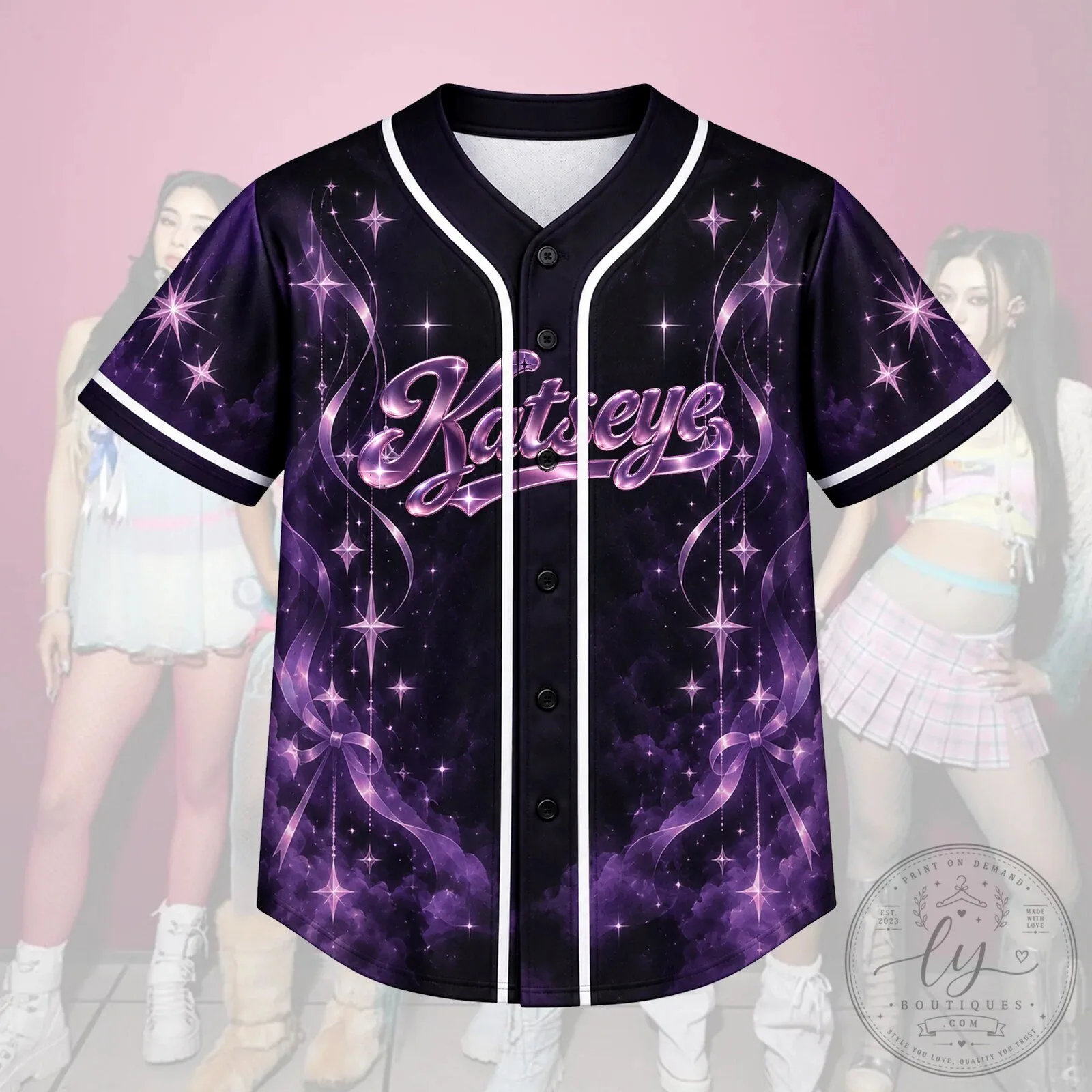 Kats Eye The Wildworld Tour Purple Baseball Jersey for Fans 8 Kats Eye The Wildworld Tour Purple Baseball Jersey for Fans
