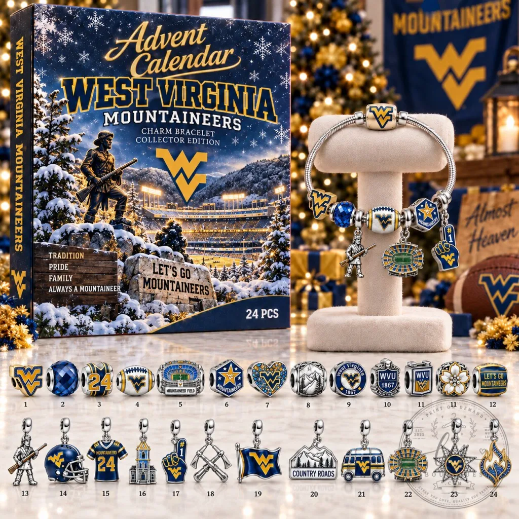 West Virginia Mountaineers Advent Calendar Charm Bracelet Collector Edition Set West Virginia Mountaineers Advent Calendar Charm Bracelet Collector Edition Set