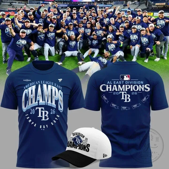 2026 American League East Division Champions T-Shirt for Tampa Bay Rays Fans