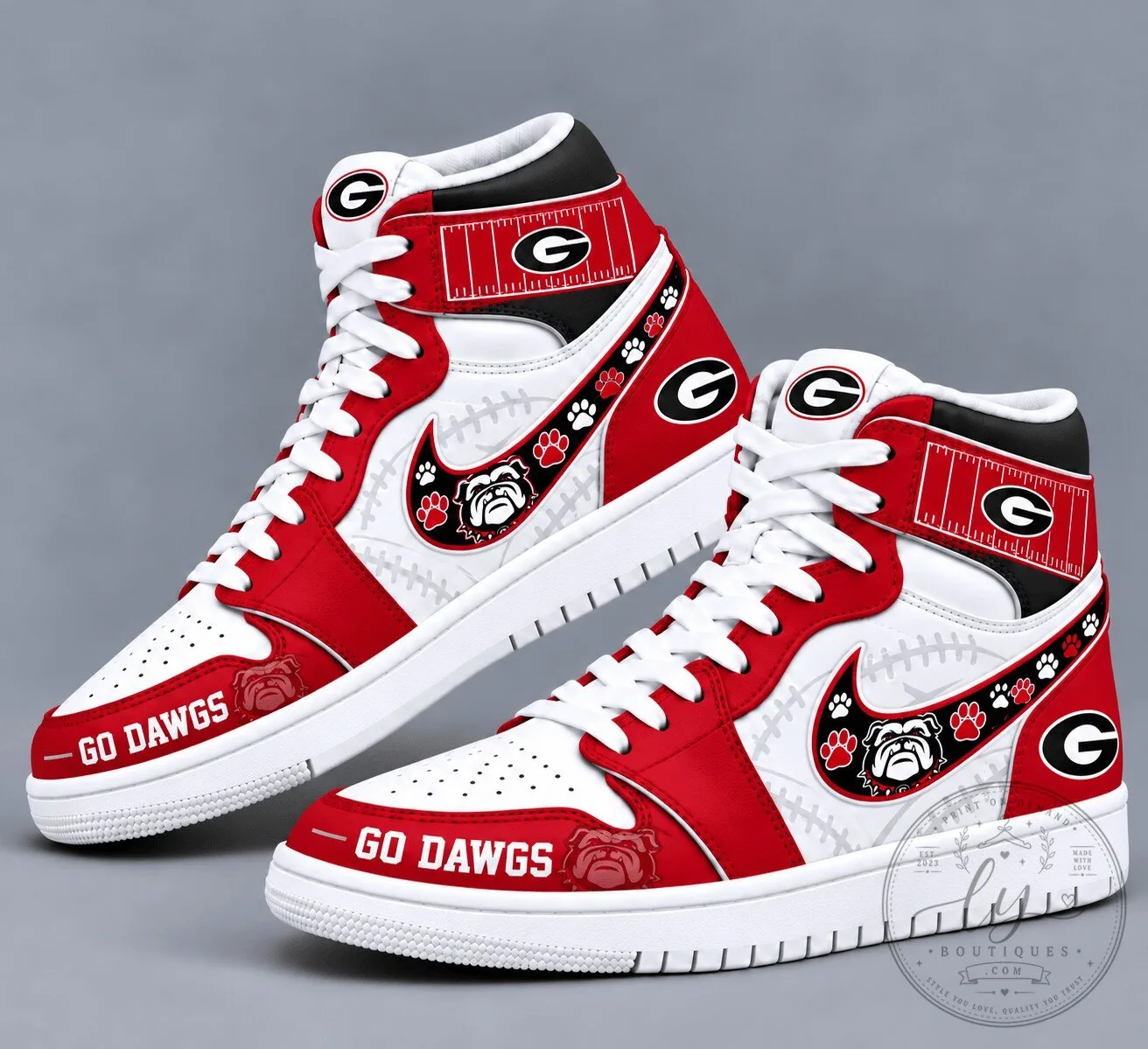 Georgia Bulldogs Football Team Mascot High Top Sneakers