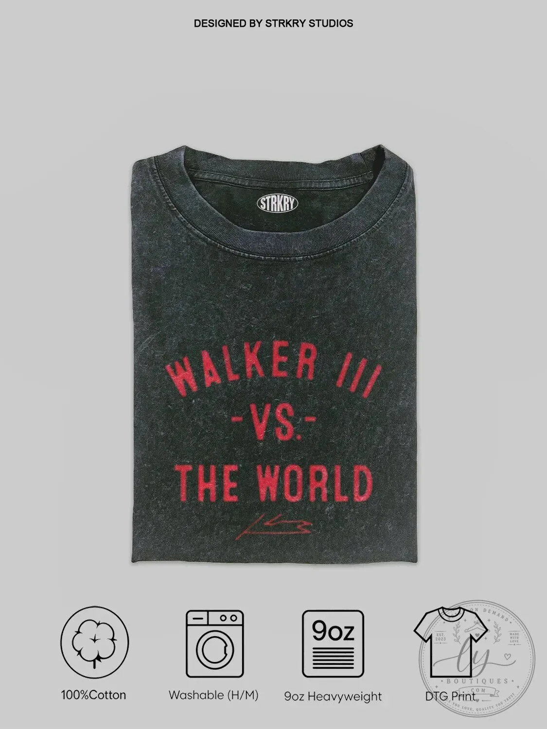 Kenneth Walker III Versus The World Signature Football T-Shirt 1 Kenneth Walker III Versus The World Signature Football T-Shirt