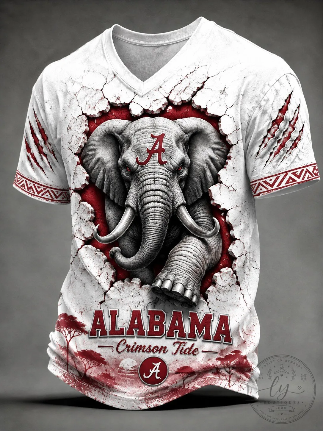 Alabama Crimson Tide Elephant Mascot Graphic T-Shirt