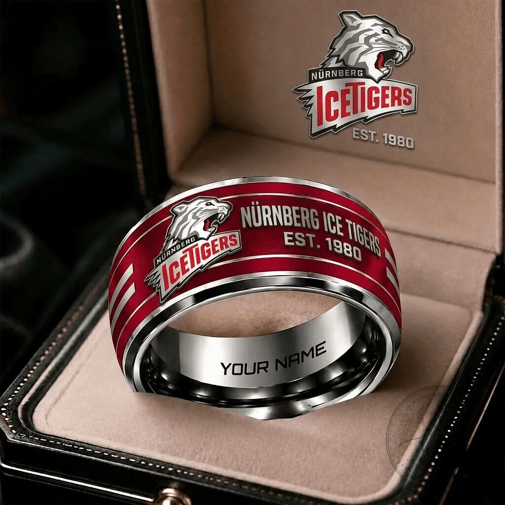 Nürnberg Ice Tigers Deutsche Eishockey Liga Personalized Ring