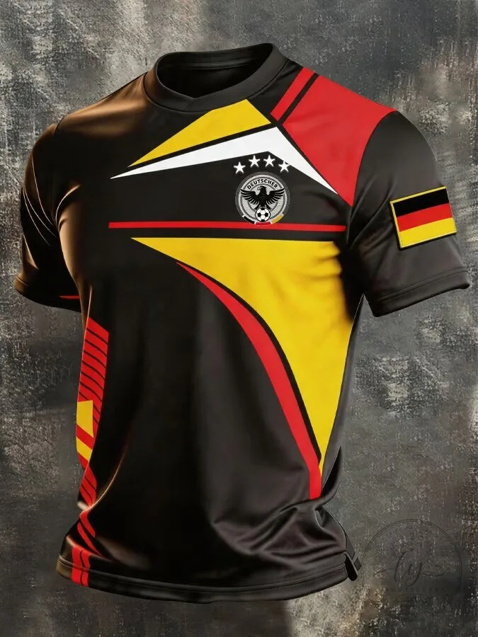 Germany National Football Team Black and Red Soccer Jersey