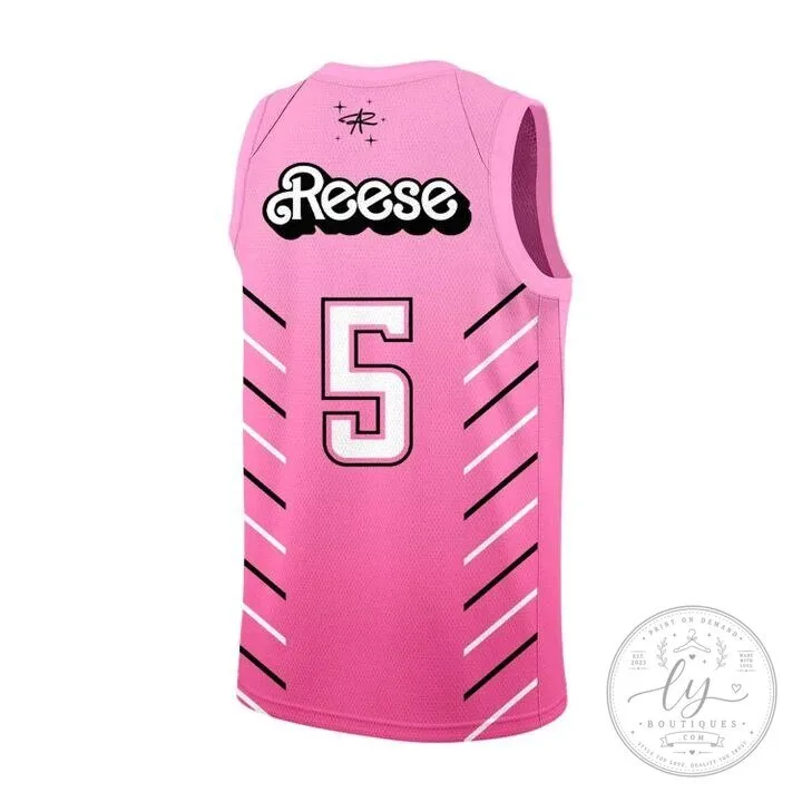 Angel Reese Barbie Pink Basketball Jersey 9 Angel Reese Barbie Pink Basketball Jersey