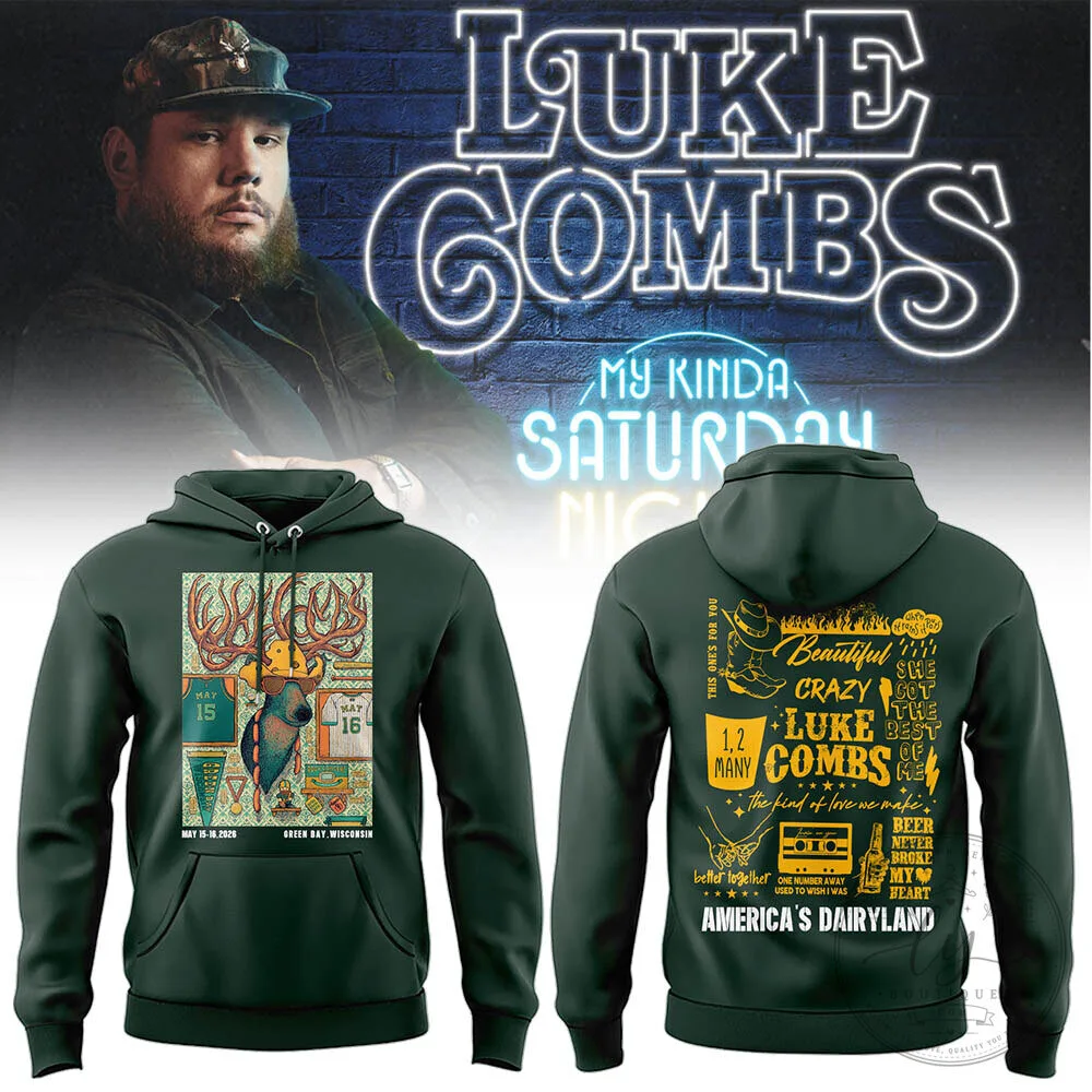 Lambeau Field Concert Hoodie for Luke Combs' My Kinda Saturday Night Event