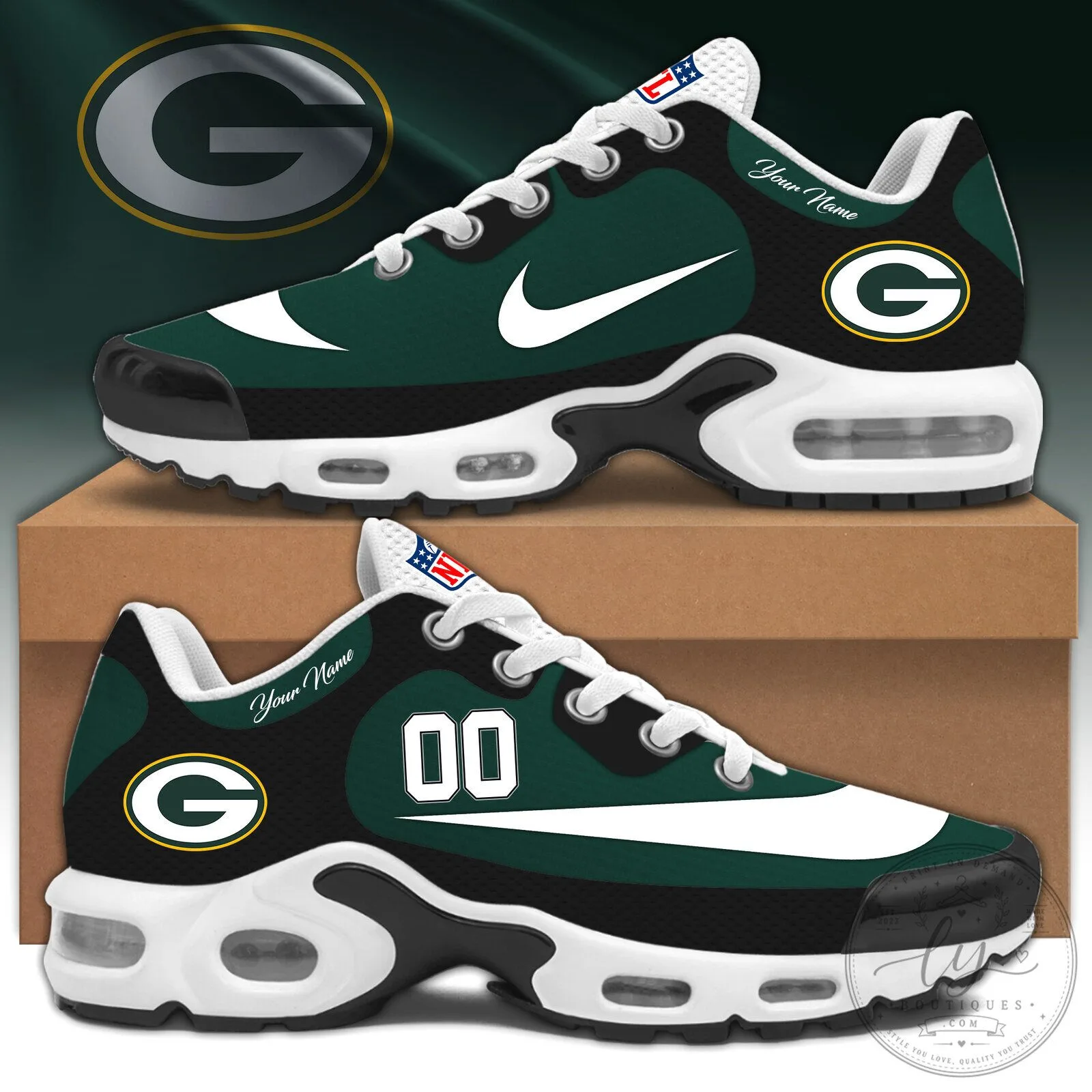 Green Bay Packers Personalized Running Shoes