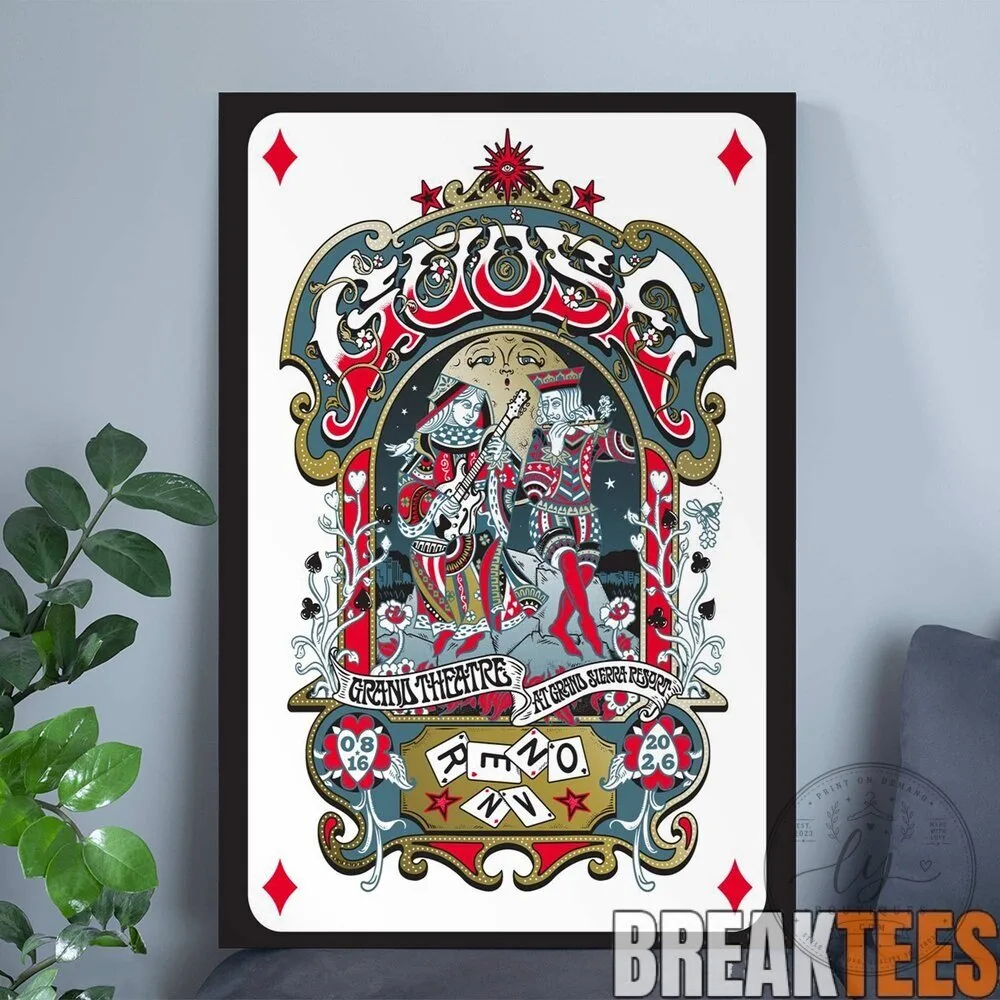 Goose Band Summer Tour Reno Nevada Grand Theatre Concert Poster