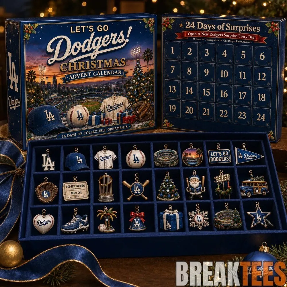 24 Collectible Ornaments Advent Calendar for Christmas - Los Angeles Dodgers Edition