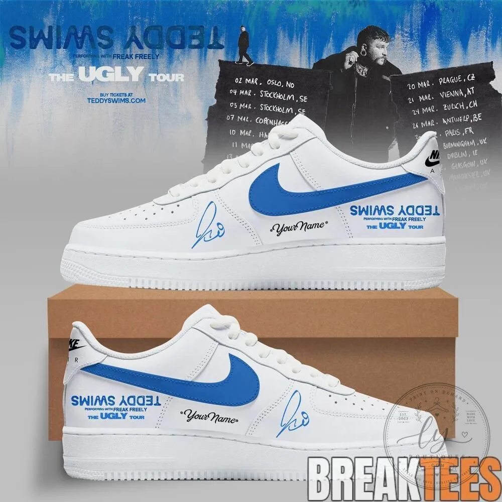 Teddy Swims The Ugly Tour Custom Black and Blue Athletic Shoes 7 Teddy Swims The Ugly Tour Custom Black and Blue Athletic Shoes