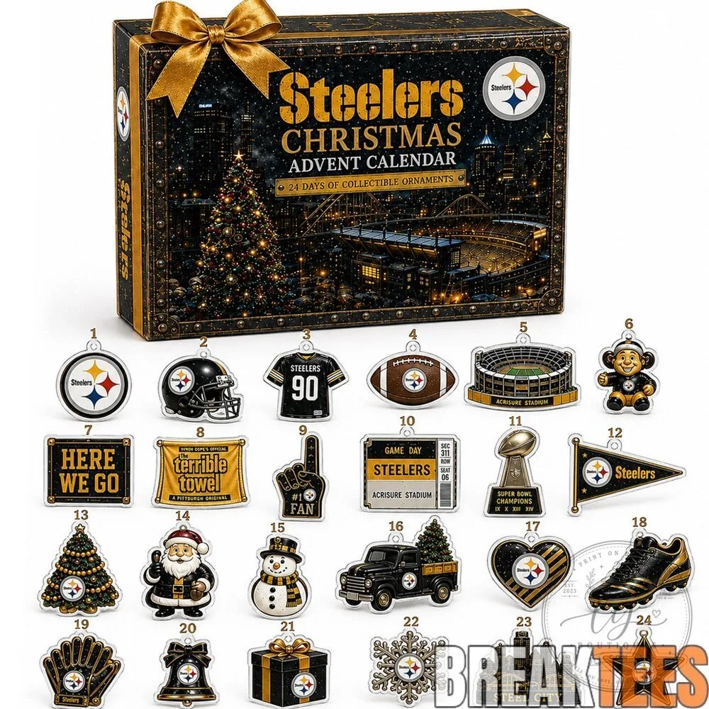 Pittsburgh Steelers Christmas Advent Calendar with Collectible Ornaments