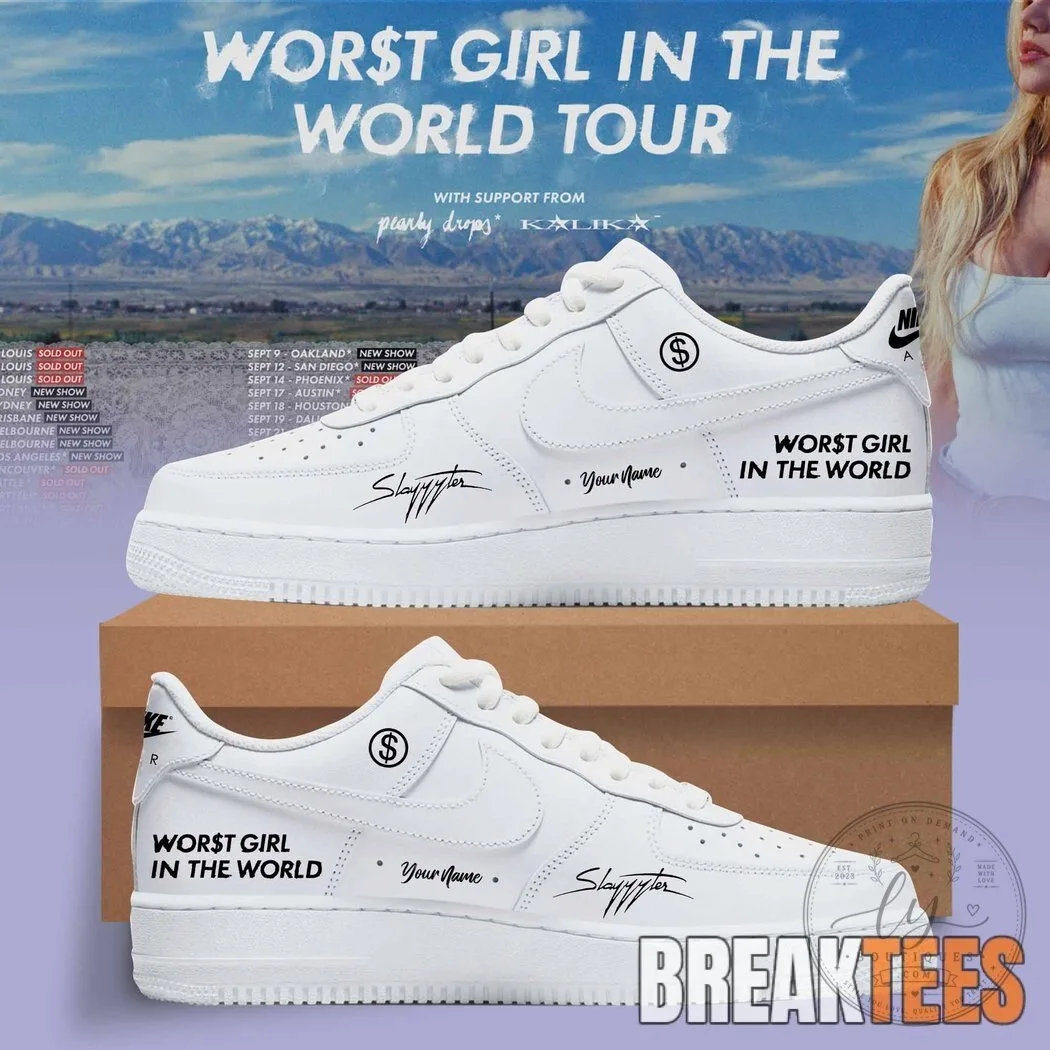 Slayyyter Worst Girl In The World Tour Personalized Air Force 1 Sneakers 7 Slayyyter Worst Girl In The World Tour Personalized Air Force 1 Sneakers