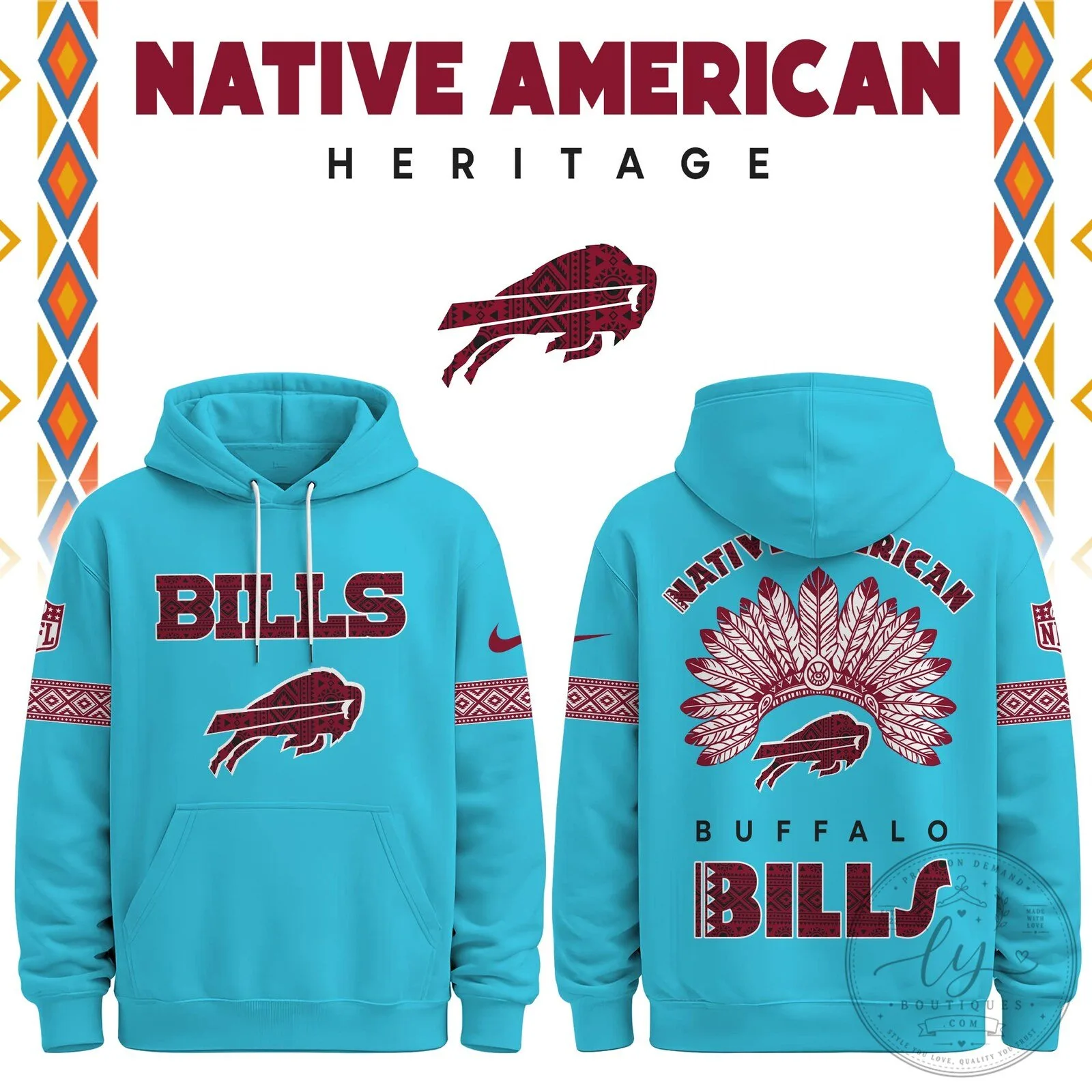 Buffalo Bills Native American Heritage Hoodie
