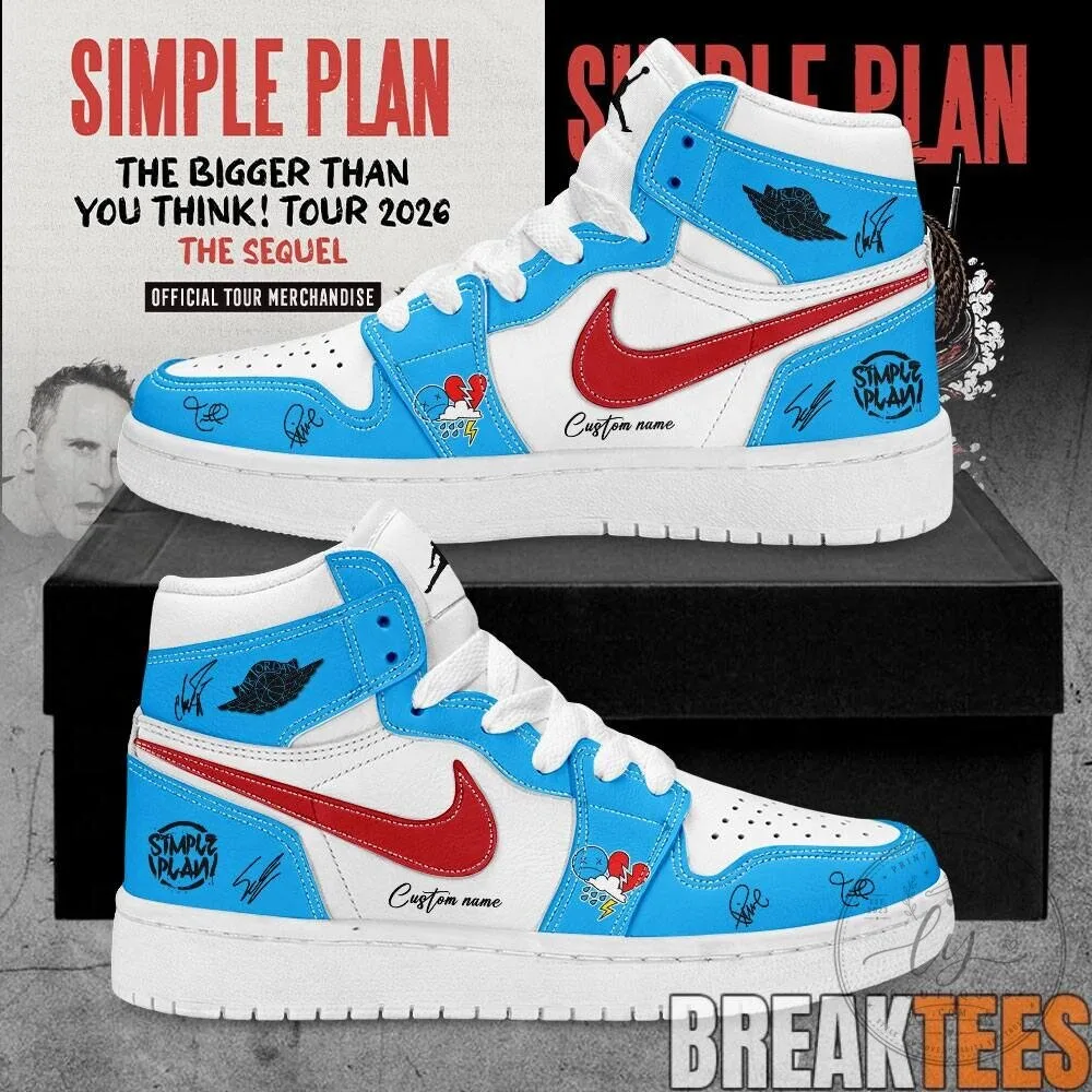 Simple Plan The Bigger Than You Think Tour 2026 The Sequel Official Merchandise Shoes 10 Simple Plan The Bigger Than You Think Tour 2026 The Sequel Official Merchandise Shoes