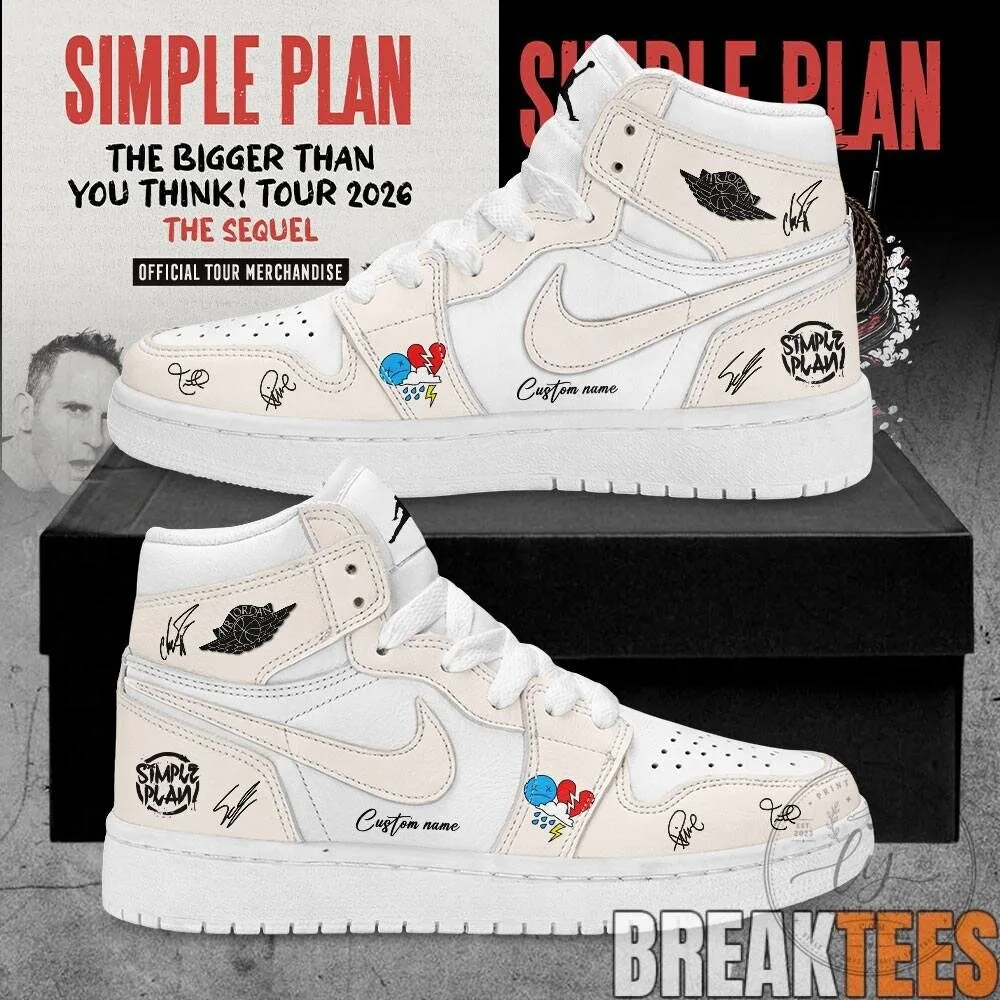 Simple Plan The Bigger Than You Think Tour 2026 The Sequel Official Merchandise Shoes 11 Simple Plan The Bigger Than You Think Tour 2026 The Sequel Official Merchandise Shoes