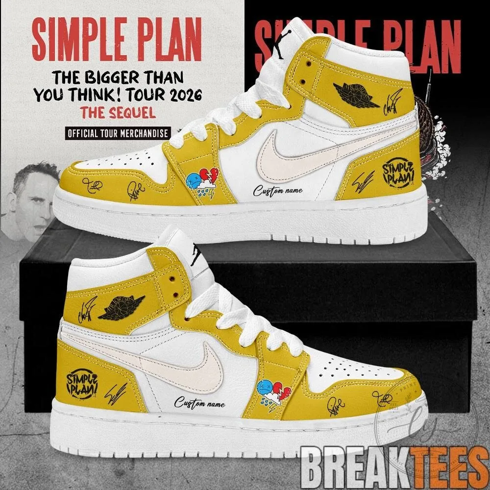 Simple Plan The Bigger Than You Think Tour 2026 The Sequel Official Merchandise Shoes 13 Simple Plan The Bigger Than You Think Tour 2026 The Sequel Official Merchandise Shoes