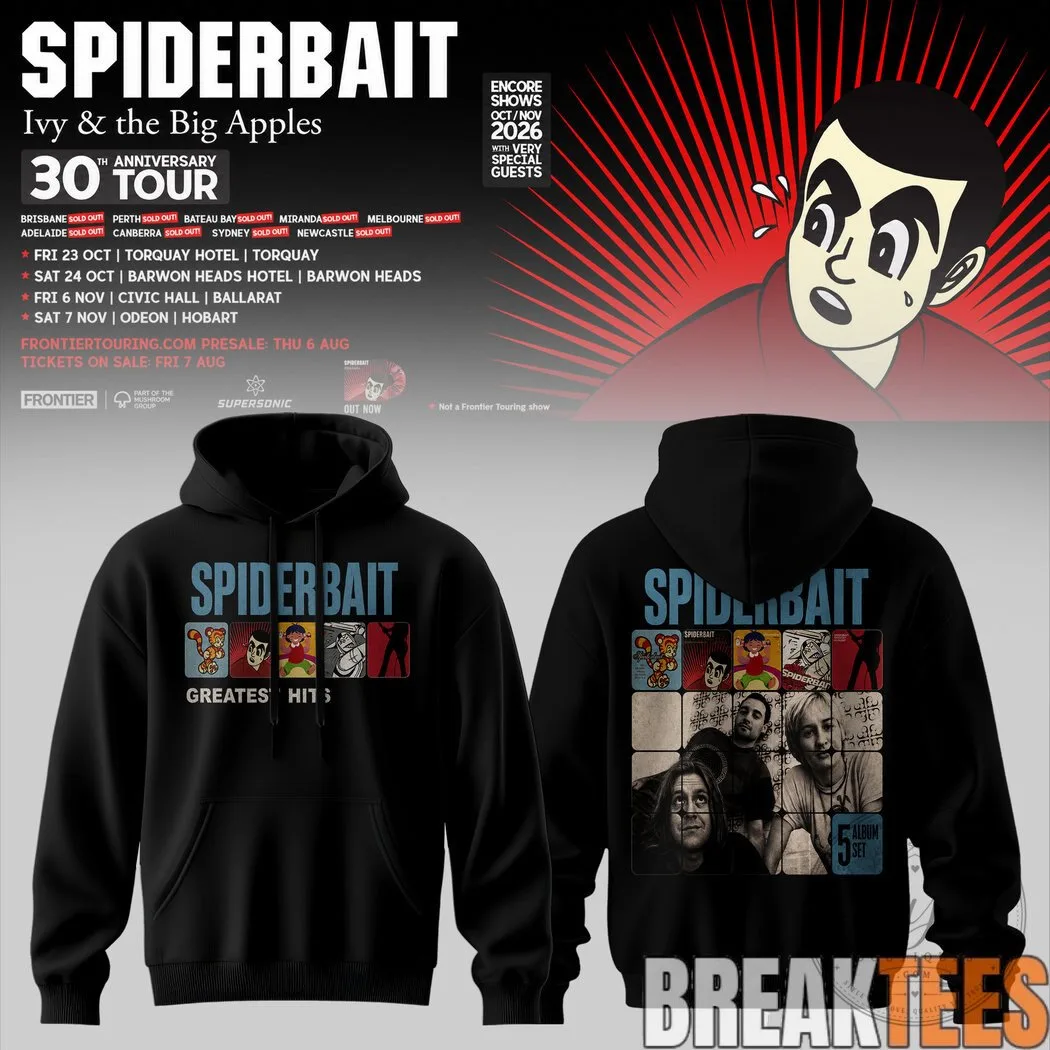 Spiderbait 30th Anniversary Tour Ivy And The Big Apples Band Hoodie 9 Spiderbait 30th Anniversary Tour Ivy And The Big Apples Band Hoodie