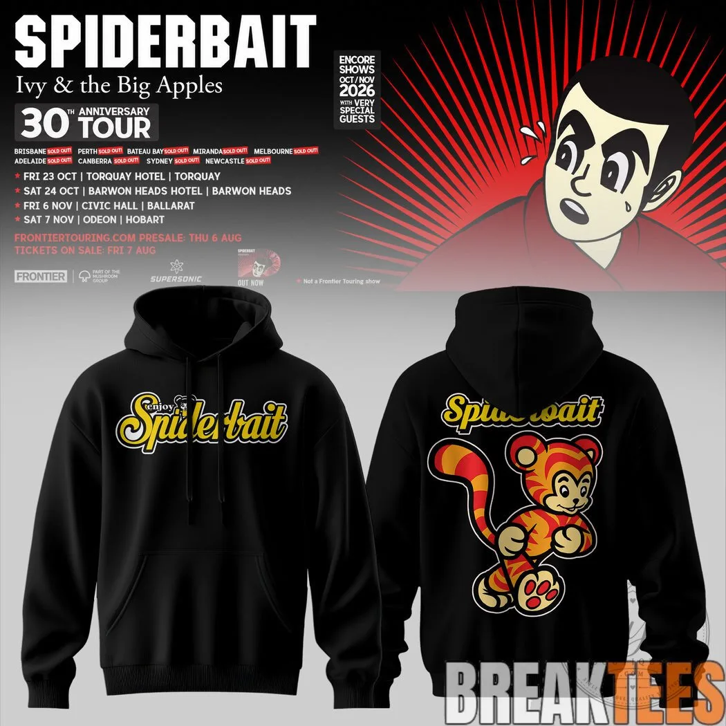 Spiderbait 30th Anniversary Tour Ivy And The Big Apples Band Hoodie 11 Spiderbait 30th Anniversary Tour Ivy And The Big Apples Band Hoodie
