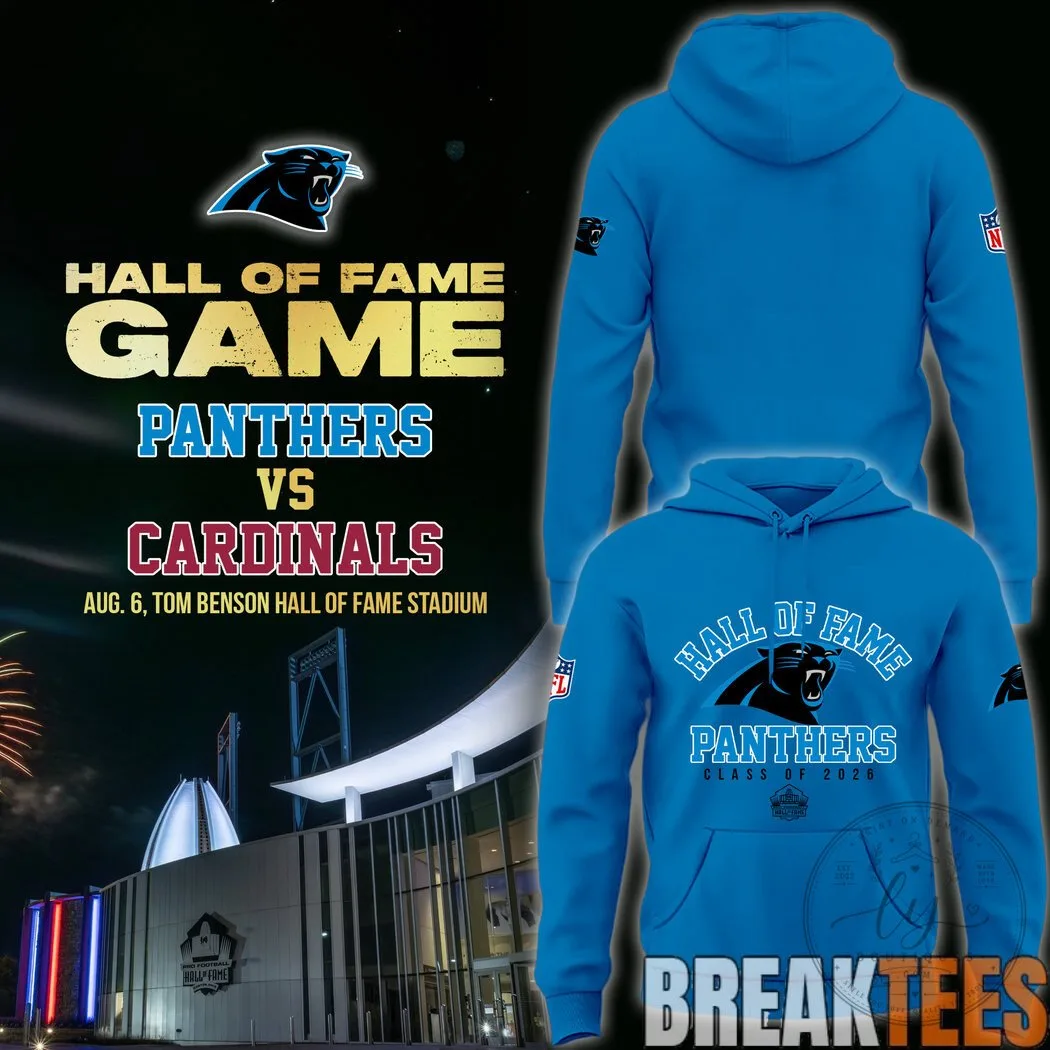 Carolina Panthers Hall of Fame Game 2026 Special Edition Blue Hoodie