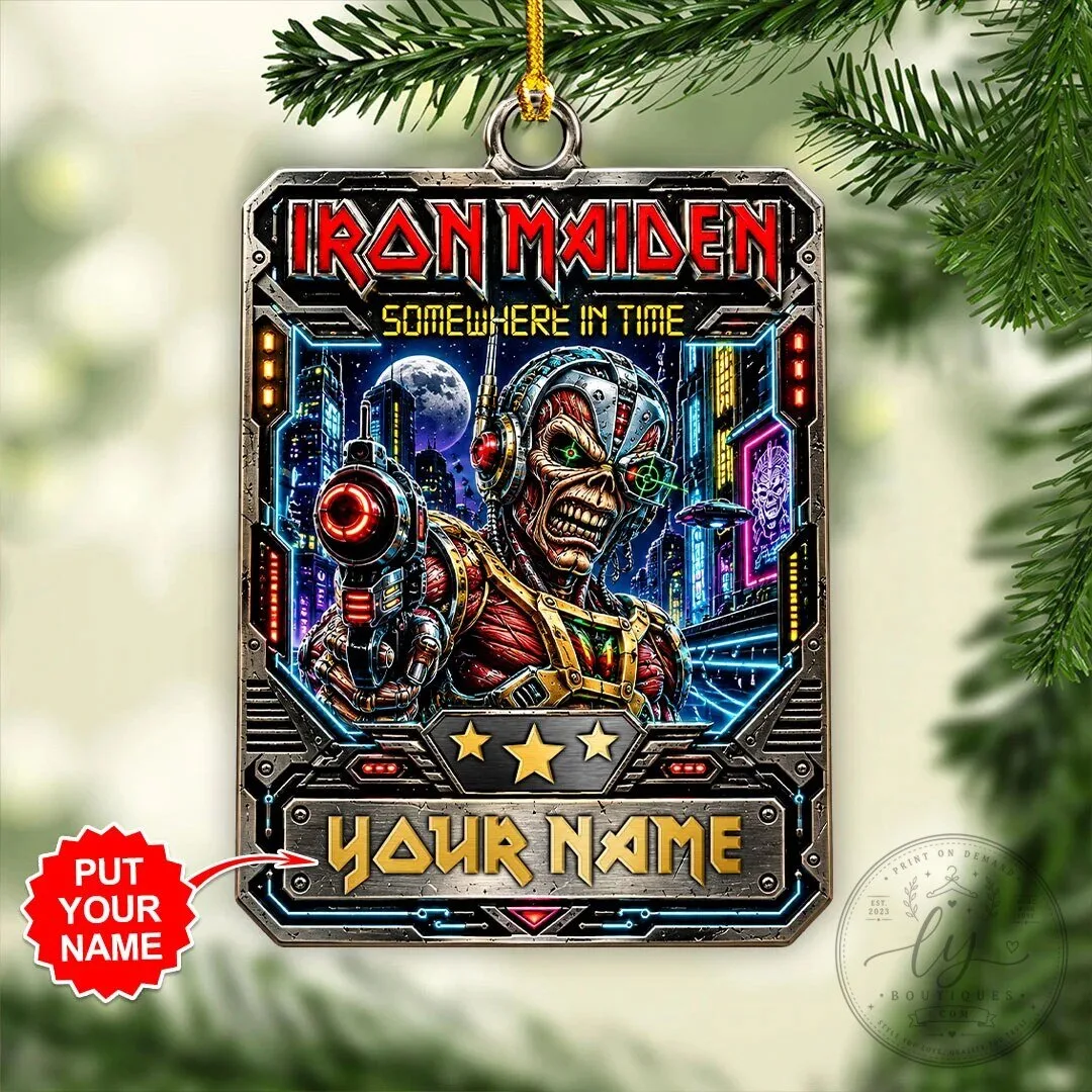 Iron Maiden Somewhere In Time Personalized Christmas Tree Ornament