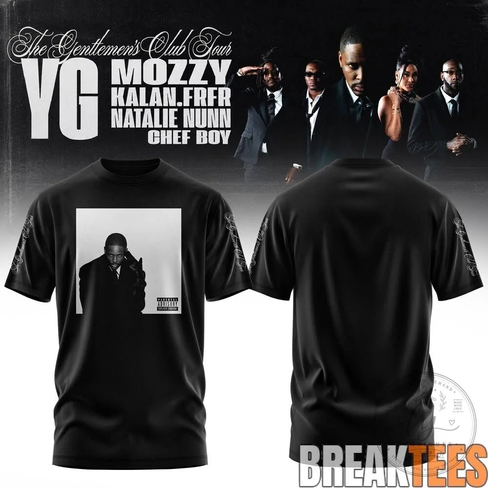 YG The Gentlemen's Club Tour 2026 Concert Music Black T-Shirt 2 YG The Gentlemen's Club Tour 2026 Concert Music Black T-Shirt